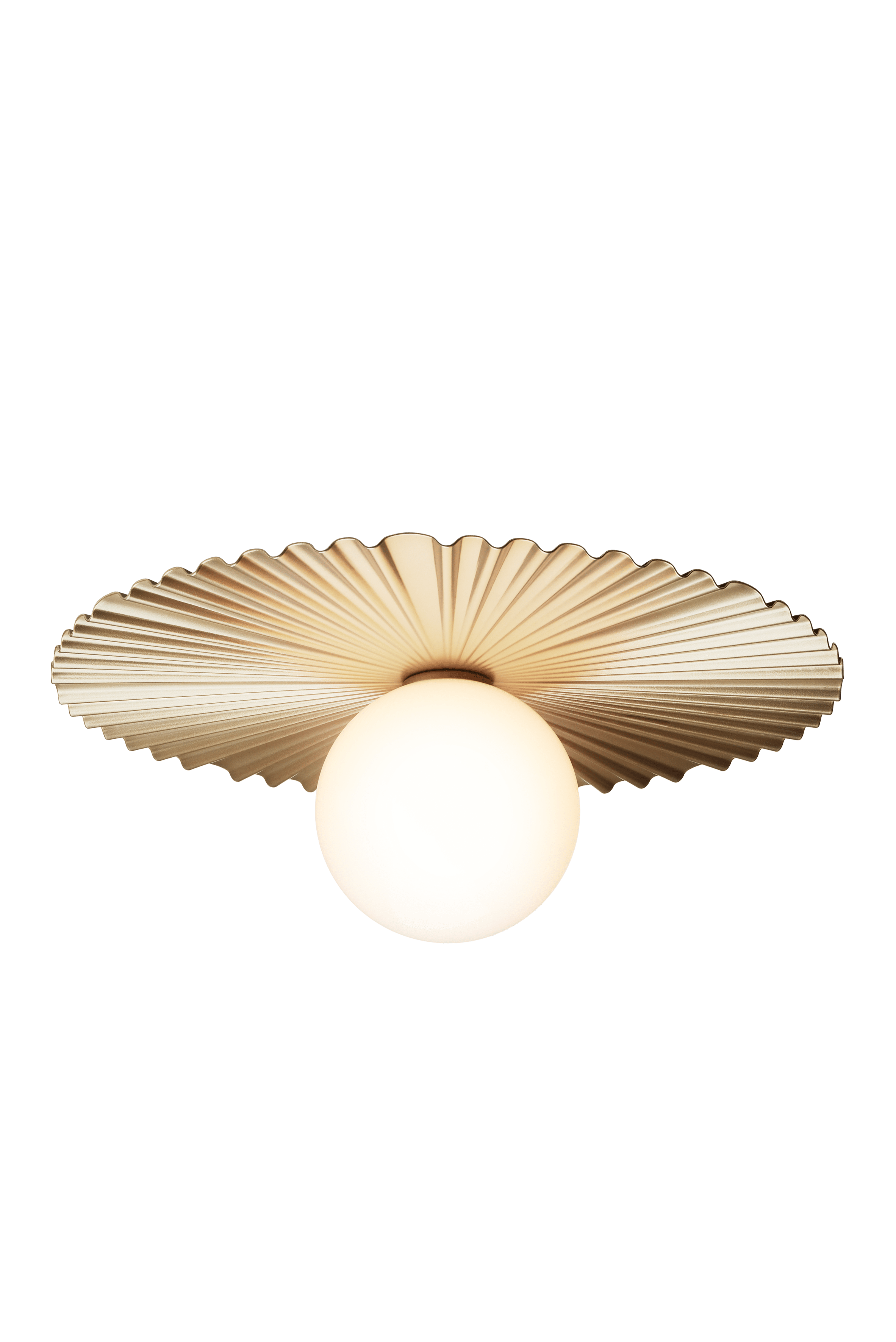 Wandleuchte LIILA MUUSE gold mit opalem Glas