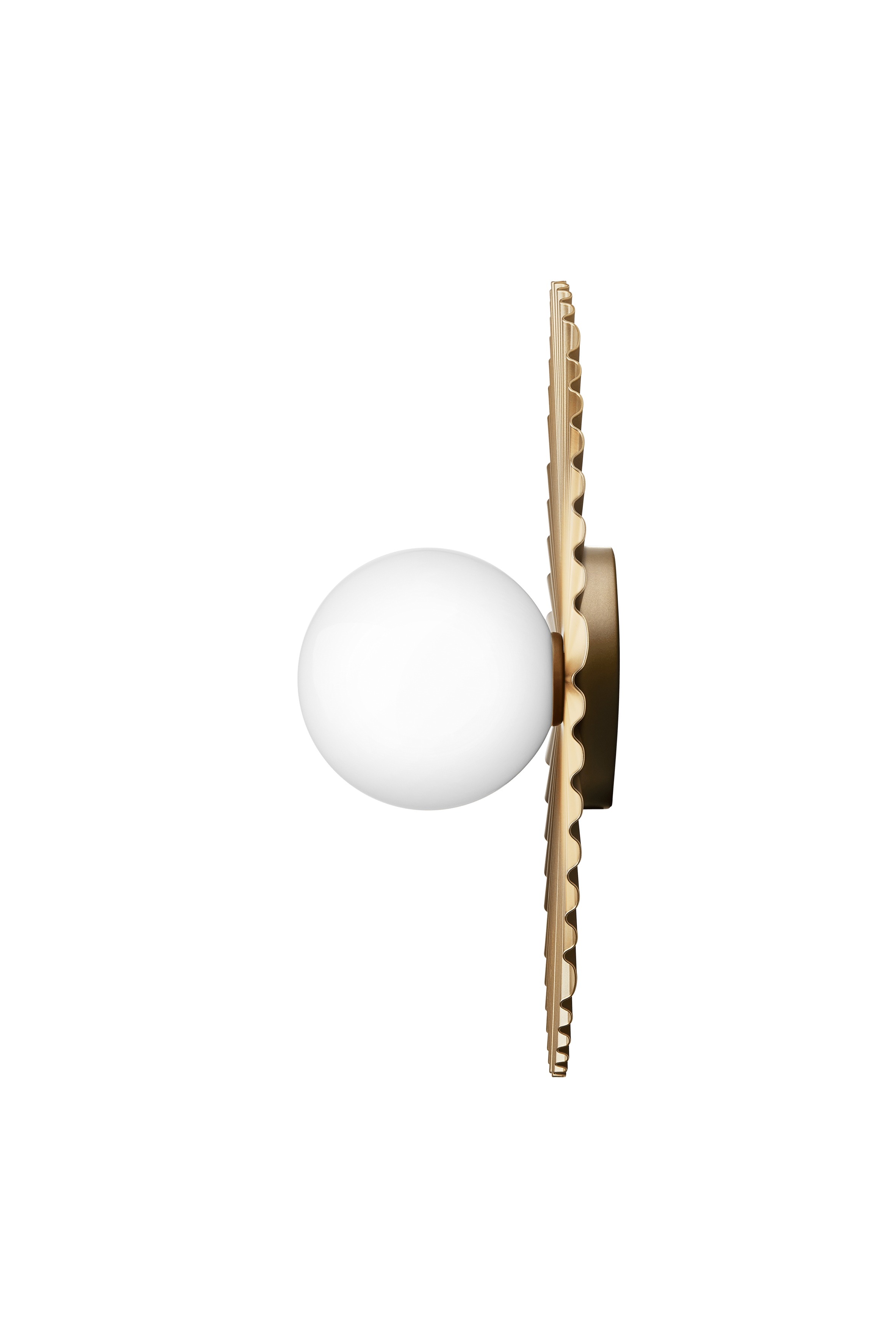 Wandleuchte LIILA MUUSE gold mit opalem Glas