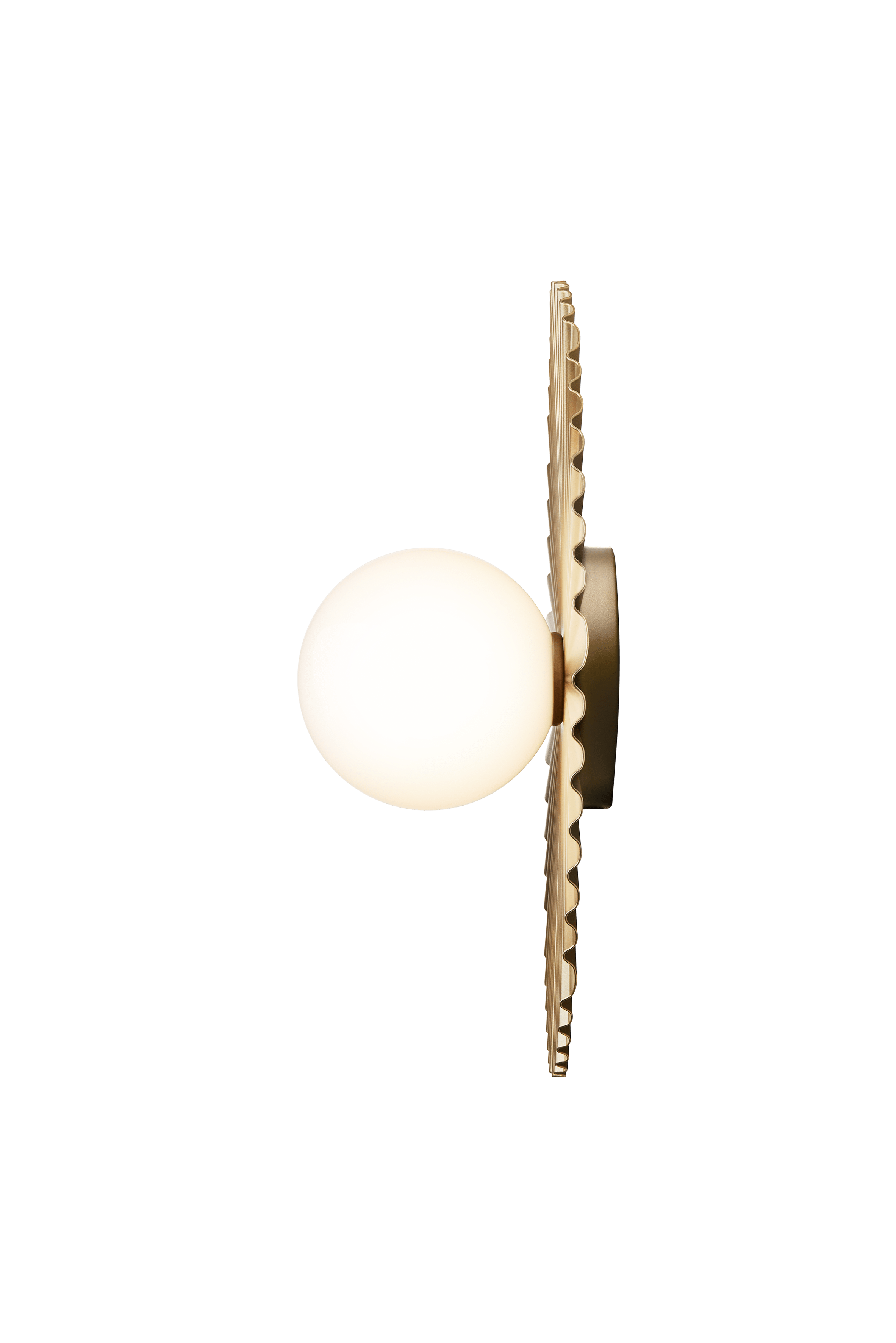 Wandleuchte LIILA MUUSE gold mit opalem Glas