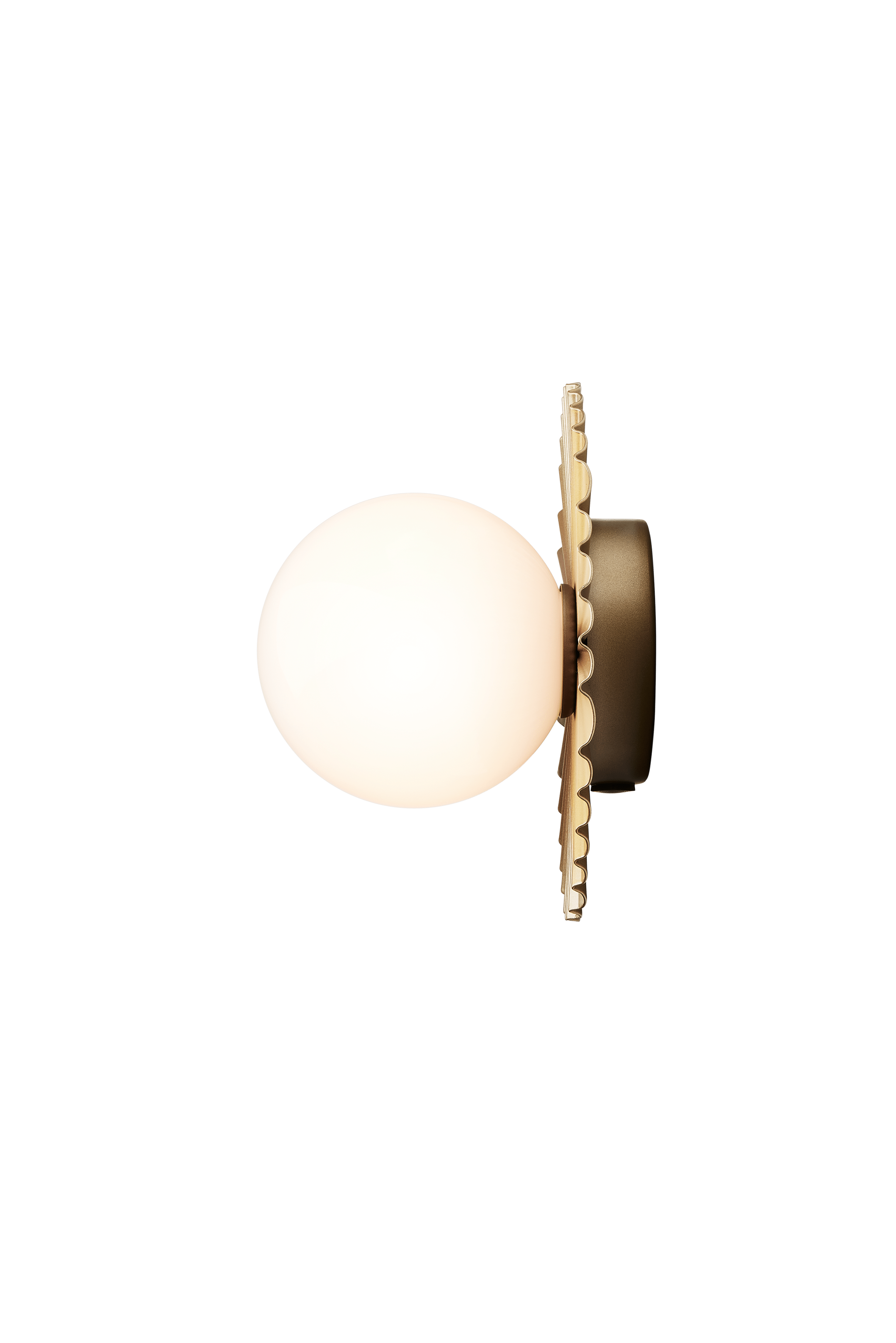 Wandleuchte LIILA MUUSE gold mit opalem Glas