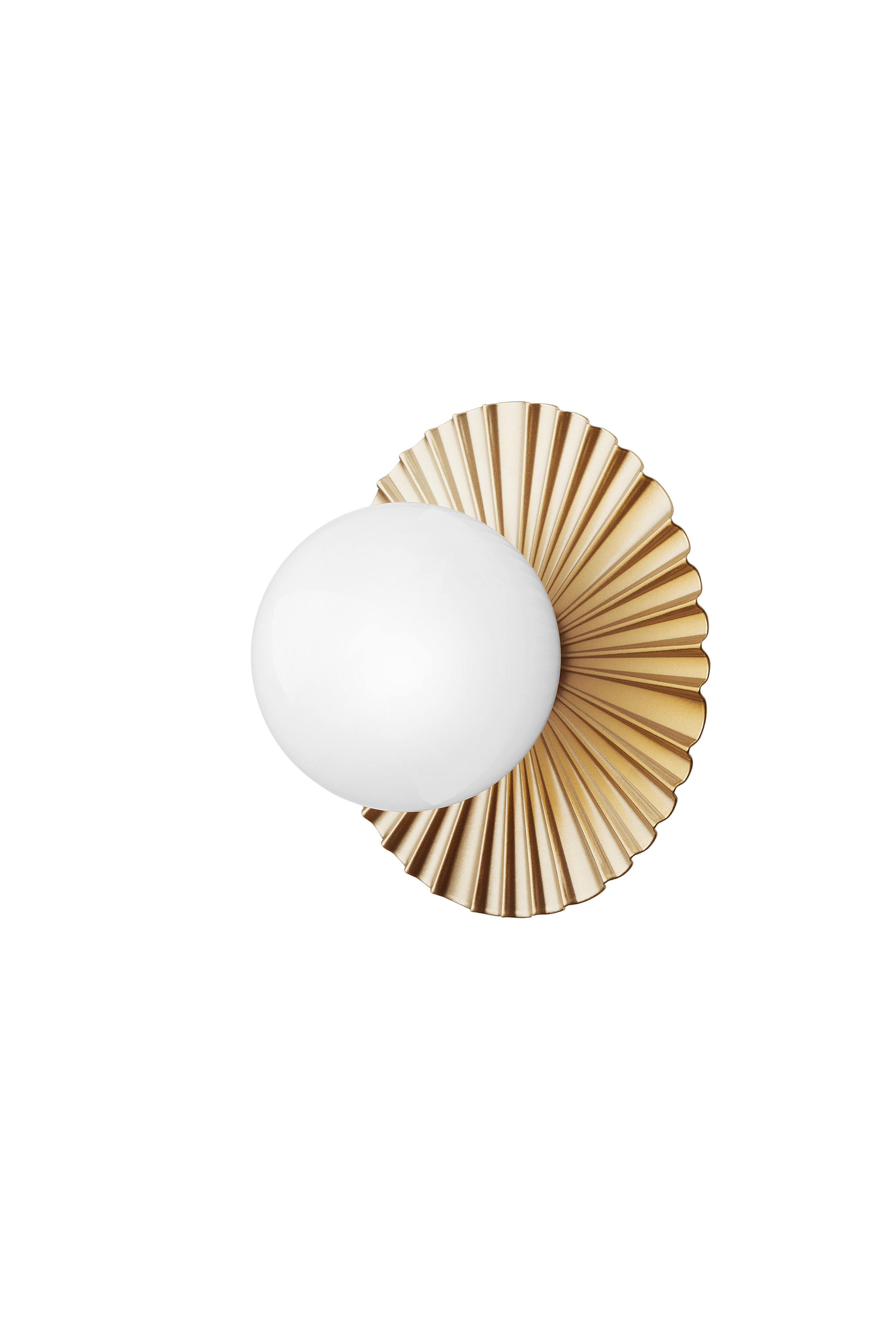 Wandleuchte LIILA MUUSE gold mit opalem Glas