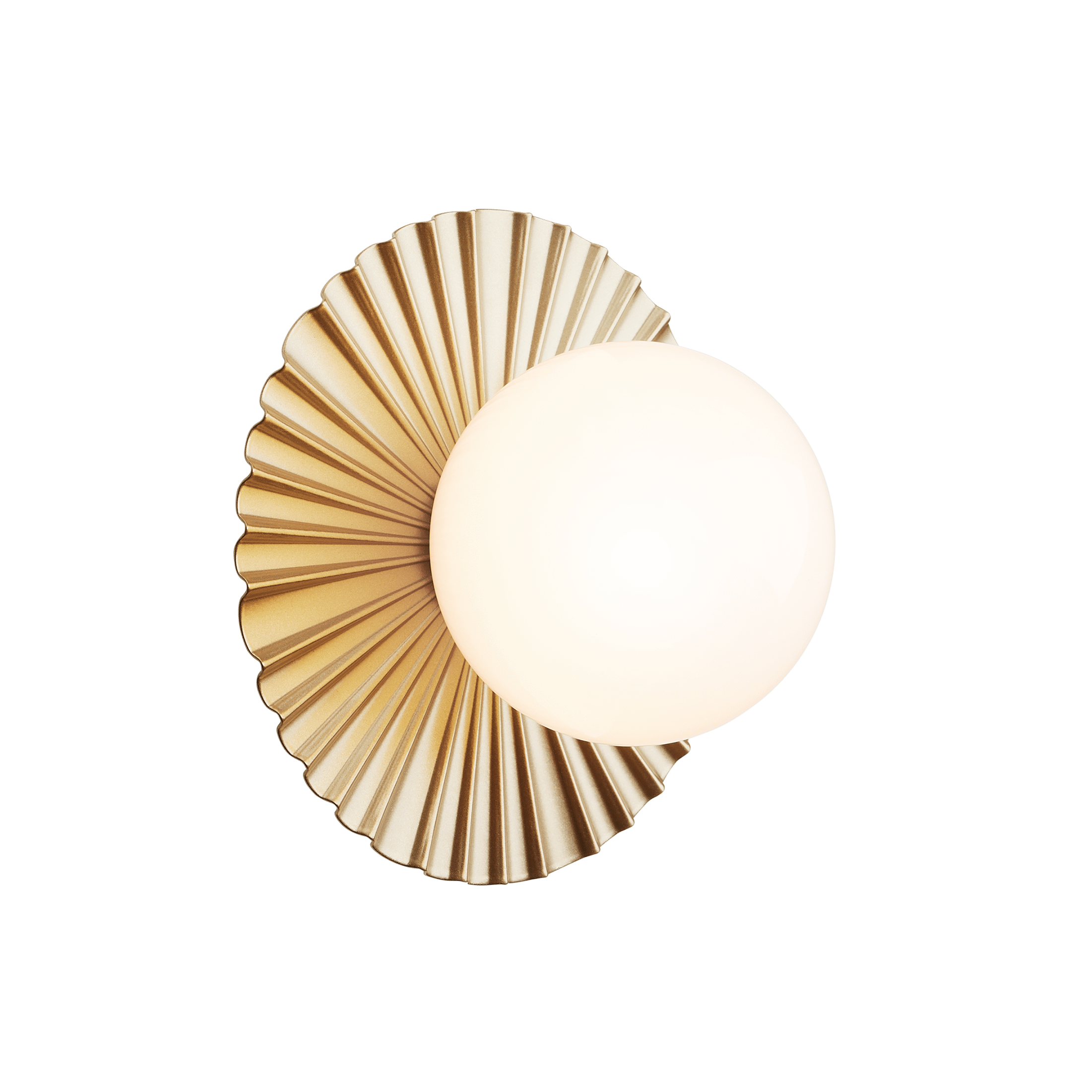 Wandleuchte LIILA MUUSE gold mit opalem Glas