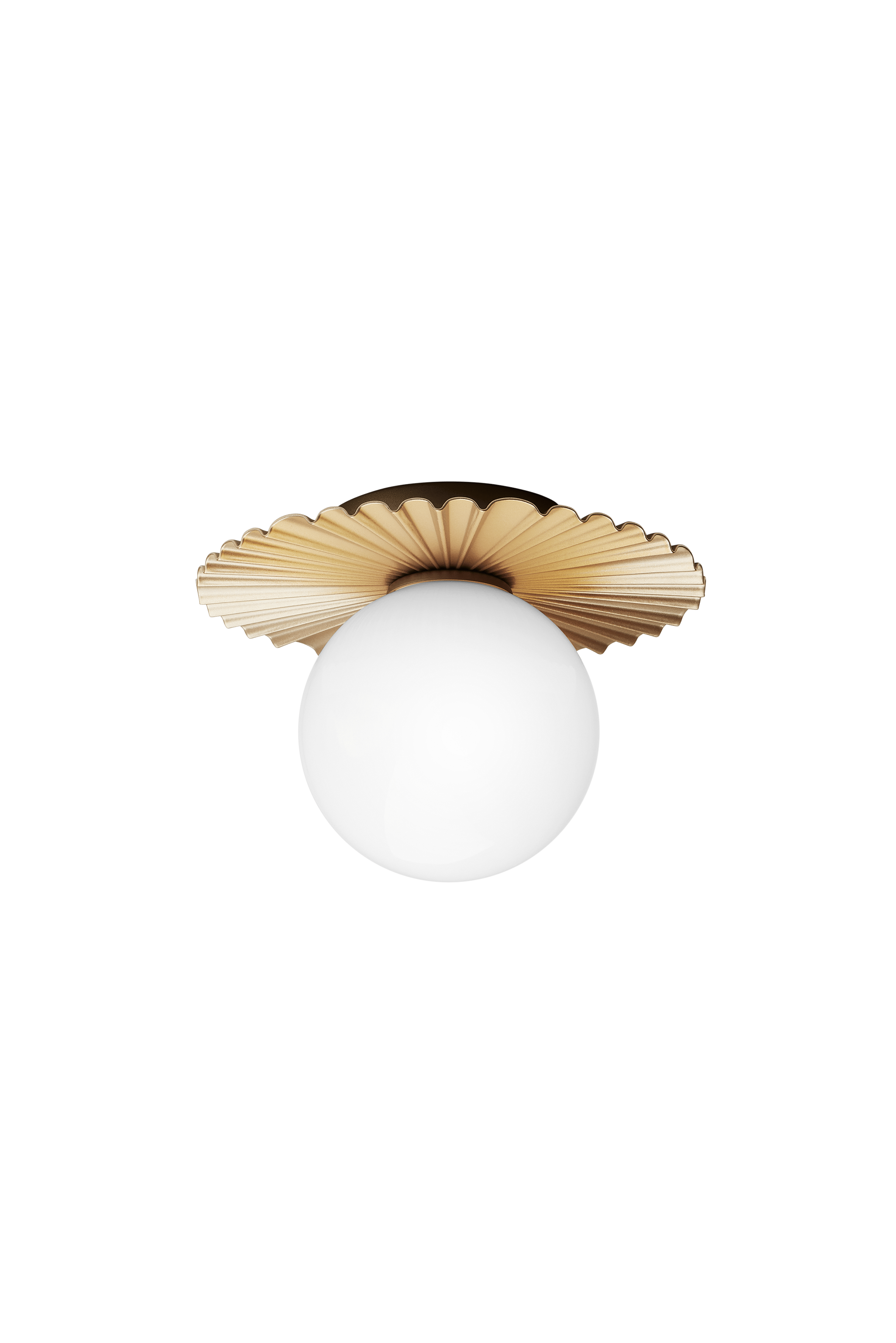 Wandleuchte LIILA MUUSE gold mit opalem Glas