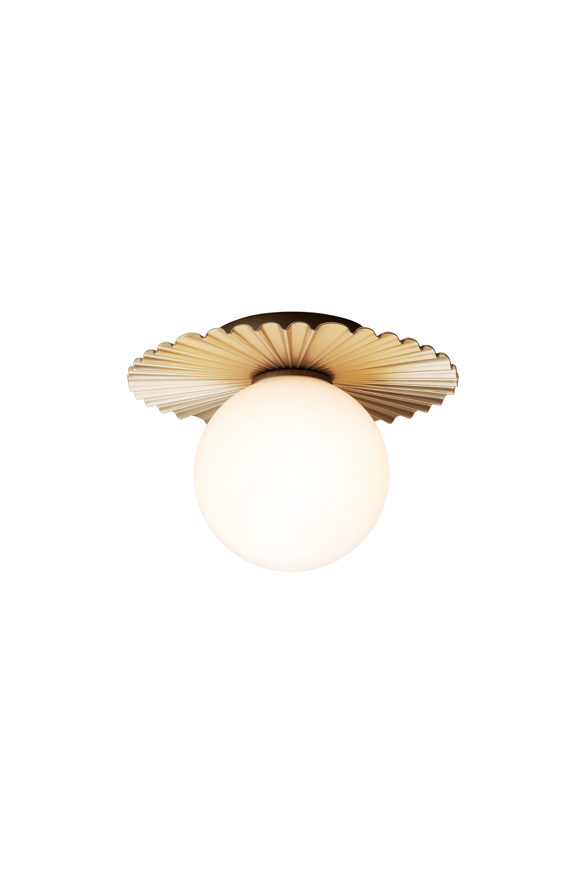 Wandleuchte LIILA MUUSE gold mit opalem Glas