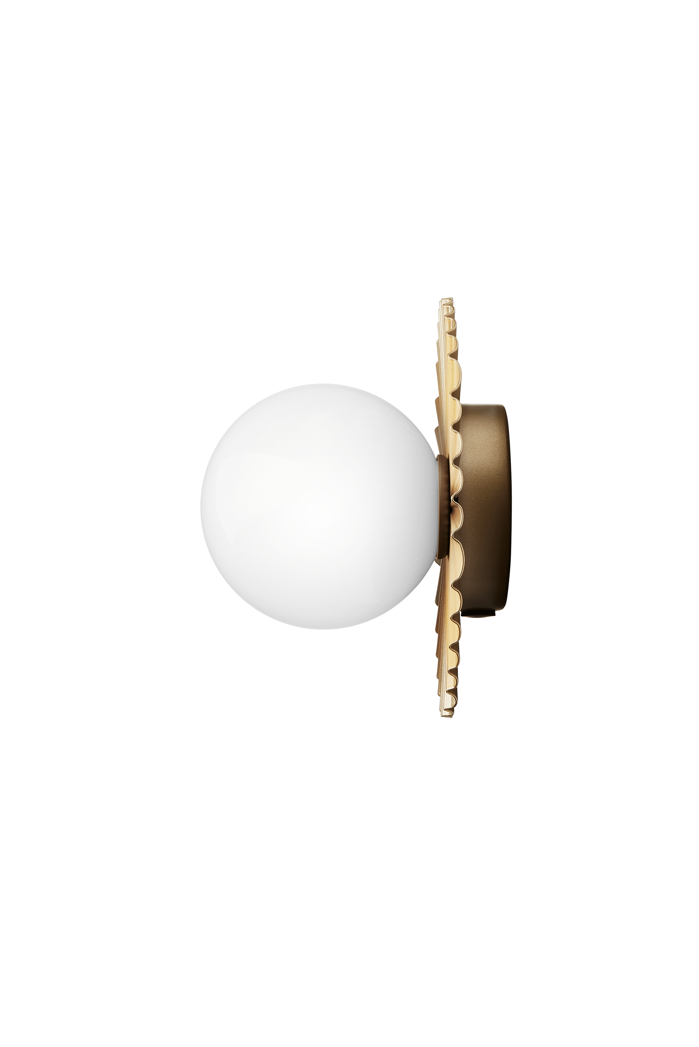 Wandleuchte LIILA MUUSE gold mit opalem Glas