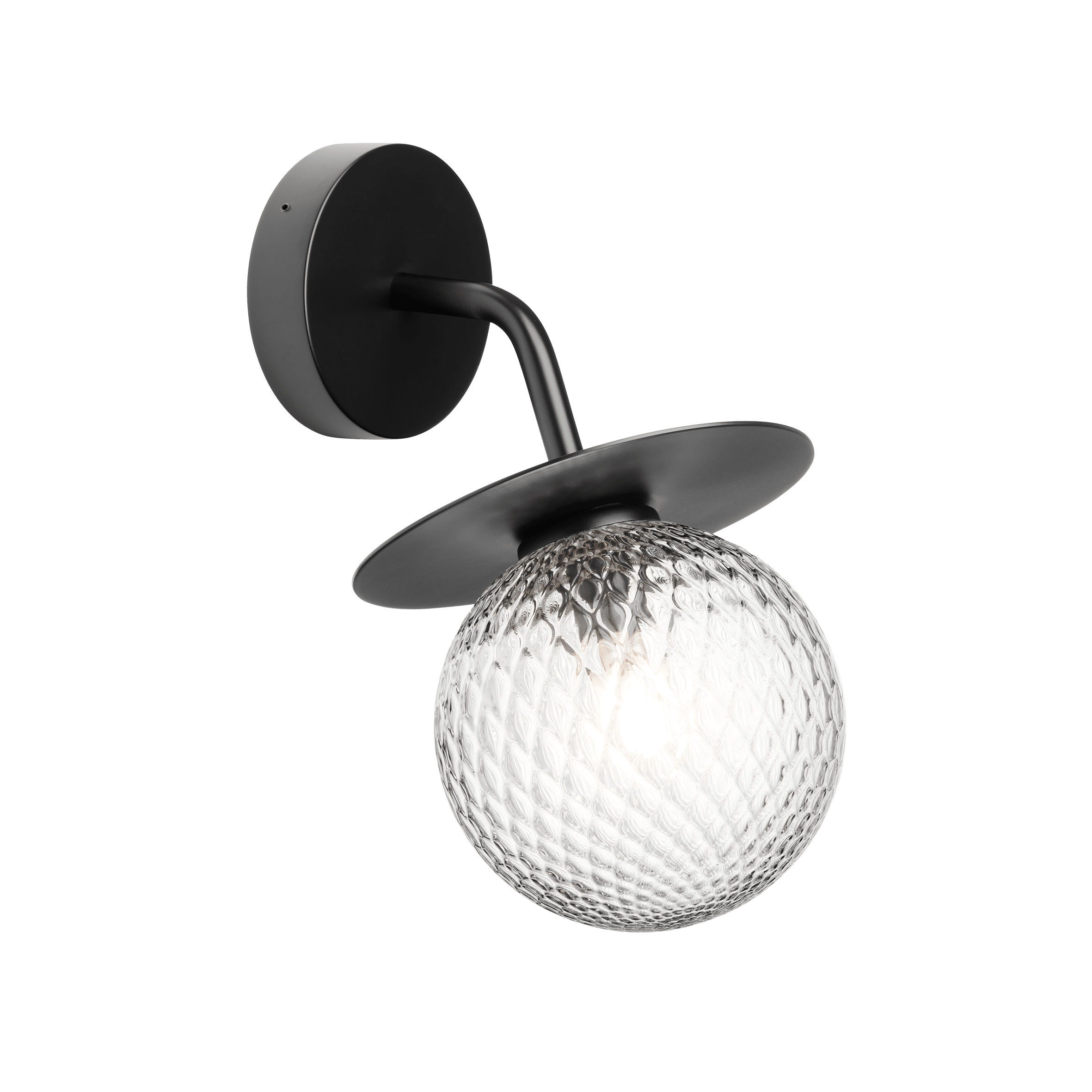 Buitenwandlamp LIILA zwart met transparant glas