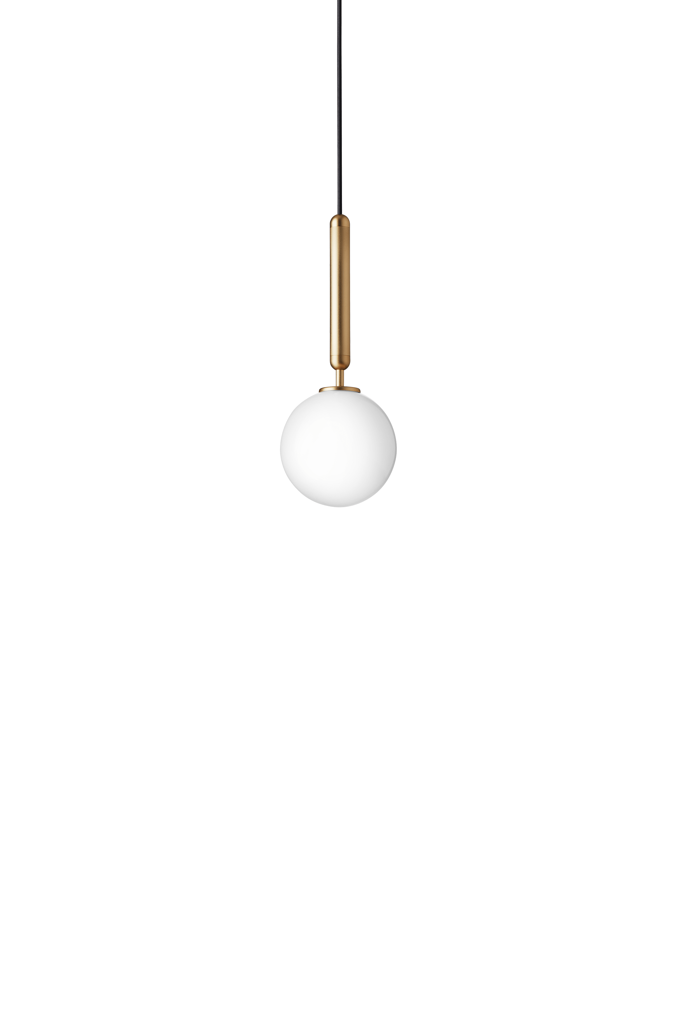 Hanglamp MIIRA messing met opaalglas
