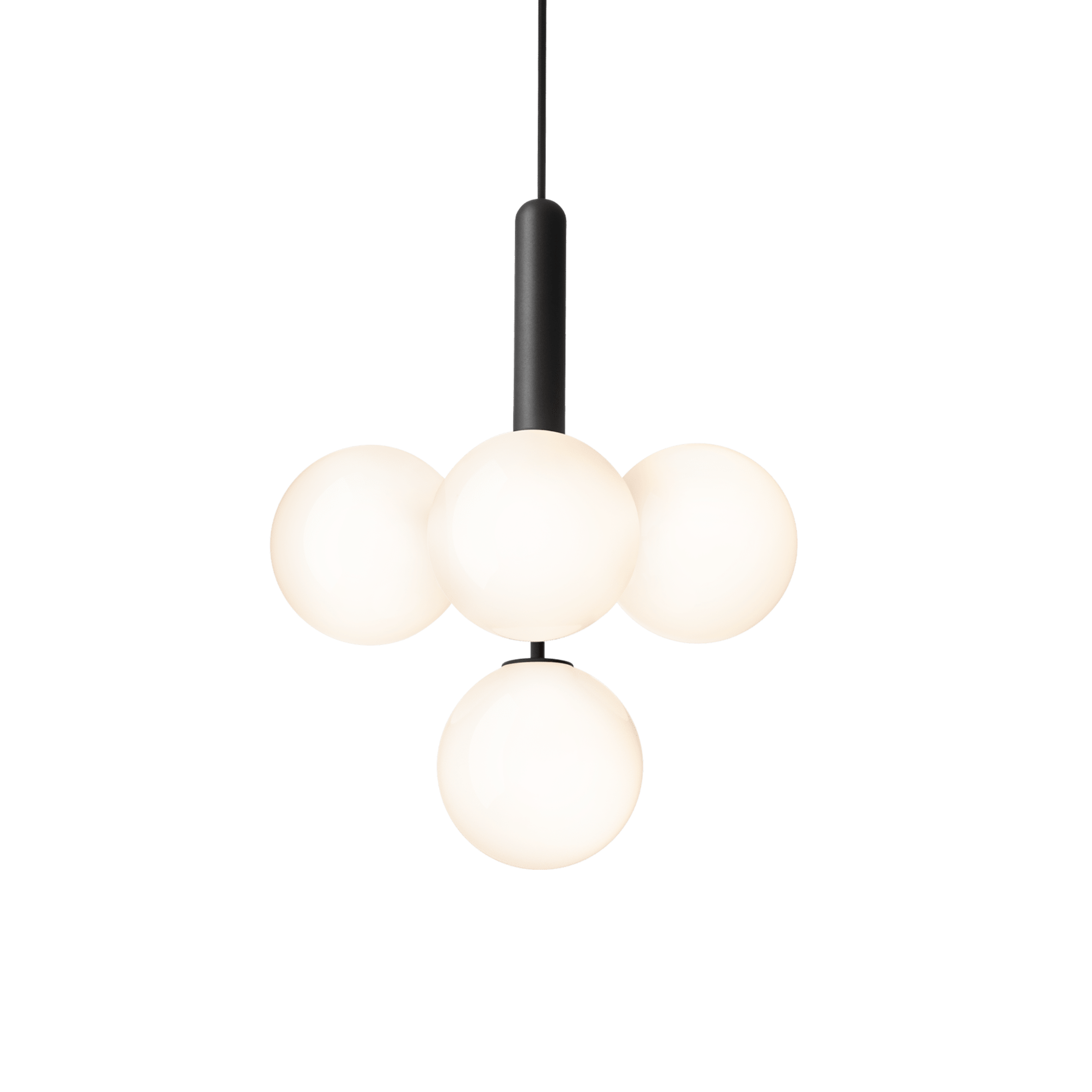 MIIRA 4 Pendant Lamp in Graphite with Opal Glass