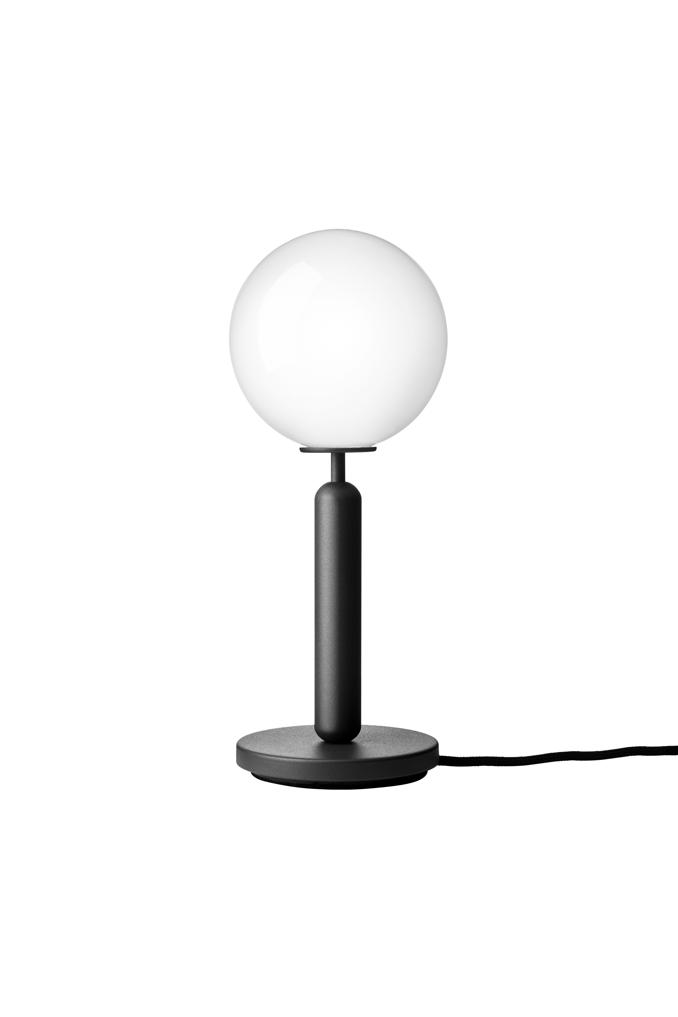 Tischlampe MIIRA grafit mit opalem Glas