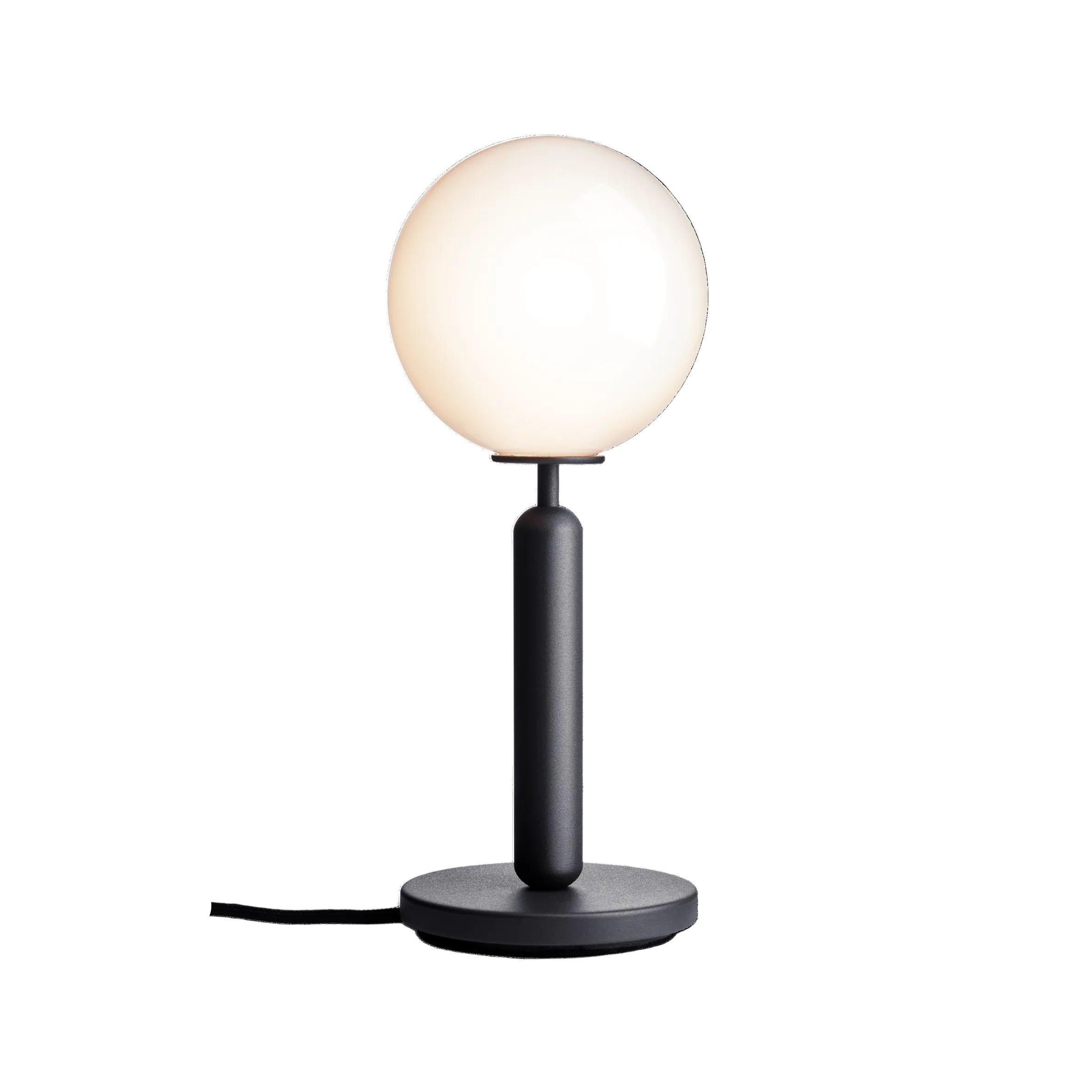 Tischlampe MIIRA grafit mit opalem Glas