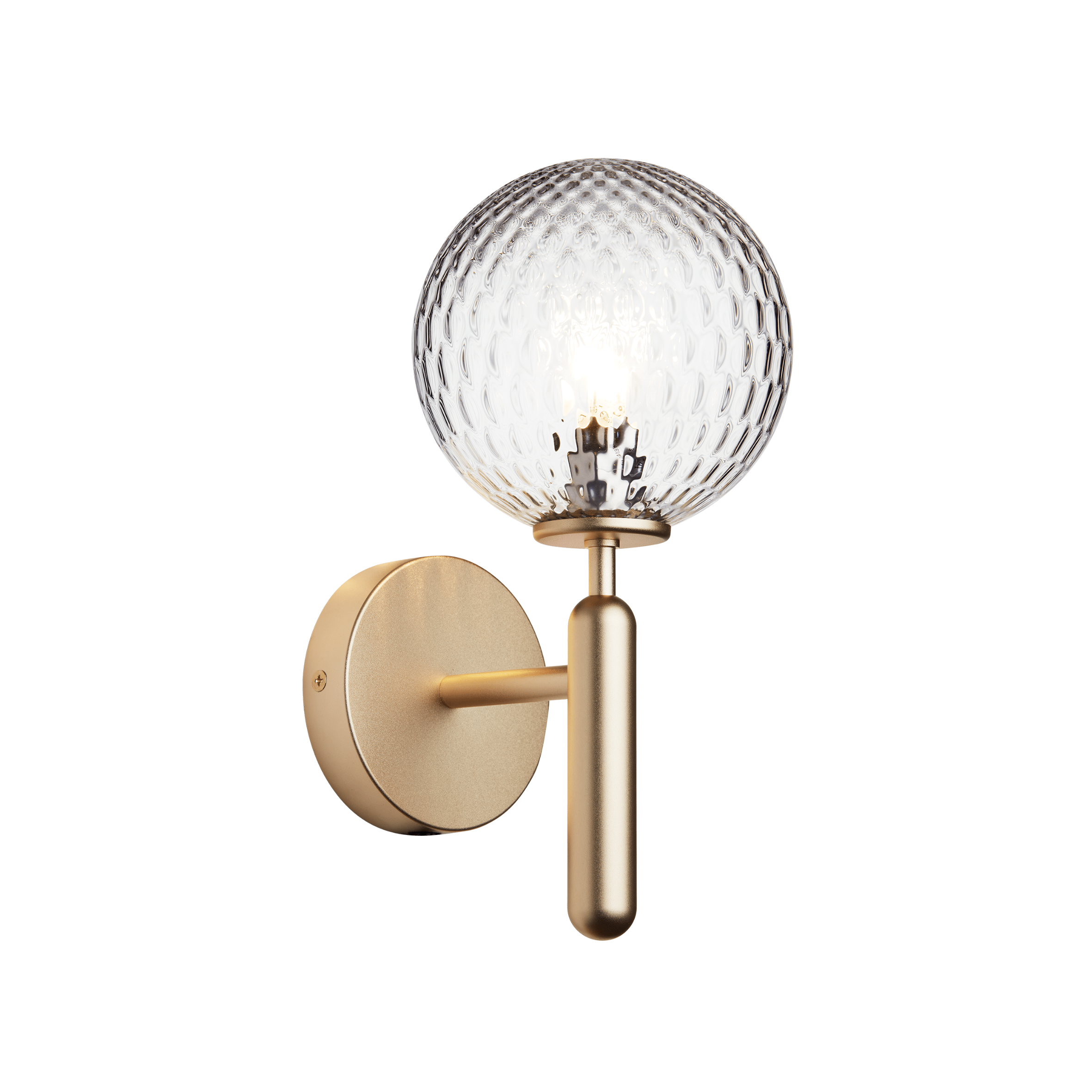 Wandlamp MIIRA messing met transparant glas