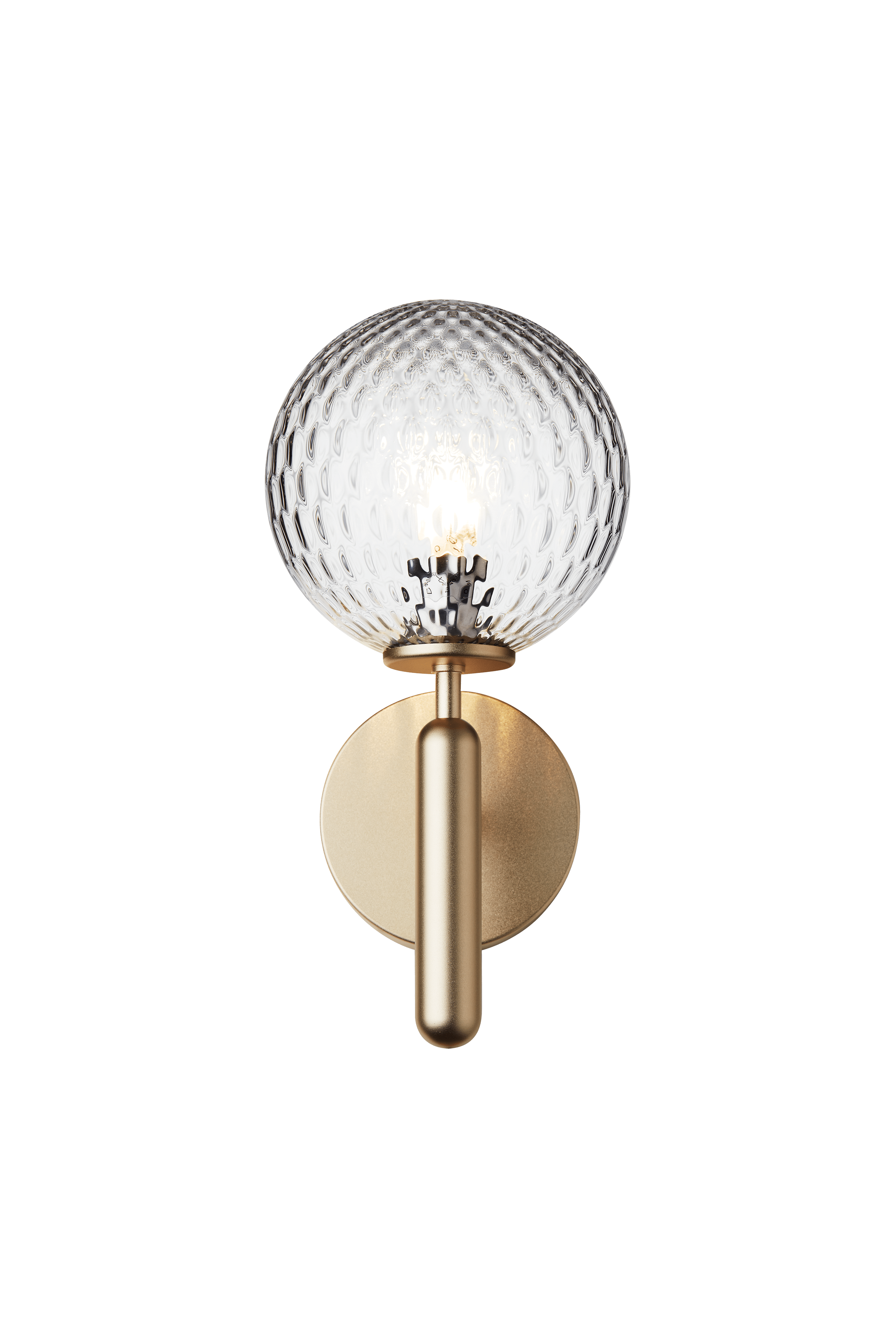 Wandlamp MIIRA messing met transparant glas