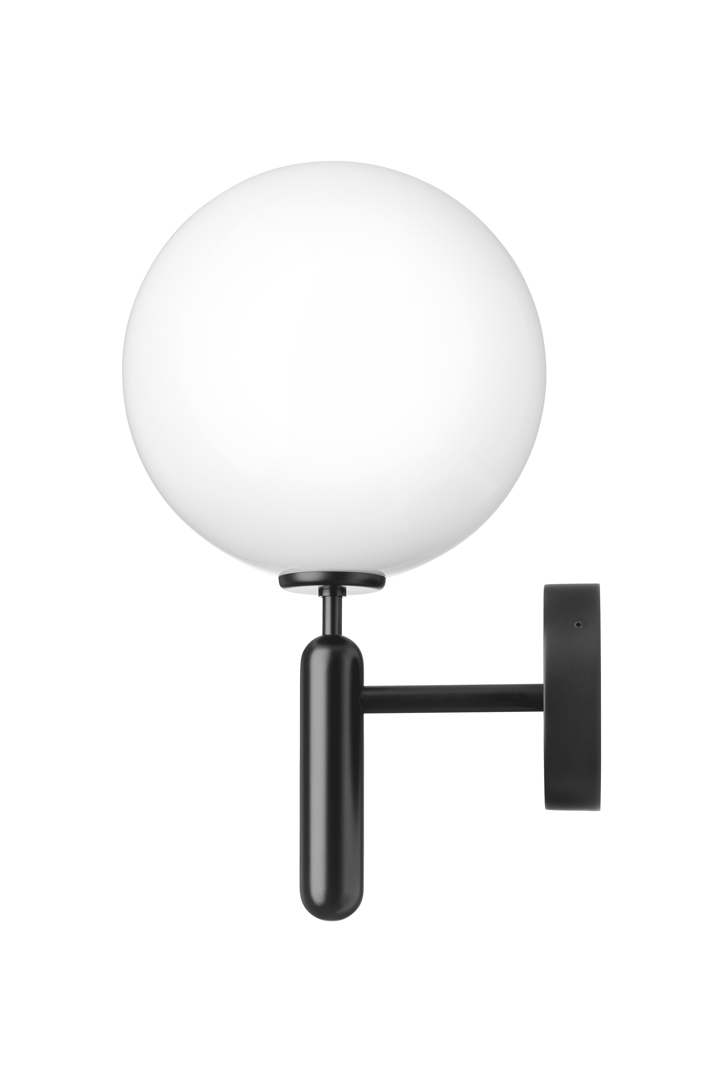 Buitenwandlamp MIIRA zwart met opaalglas