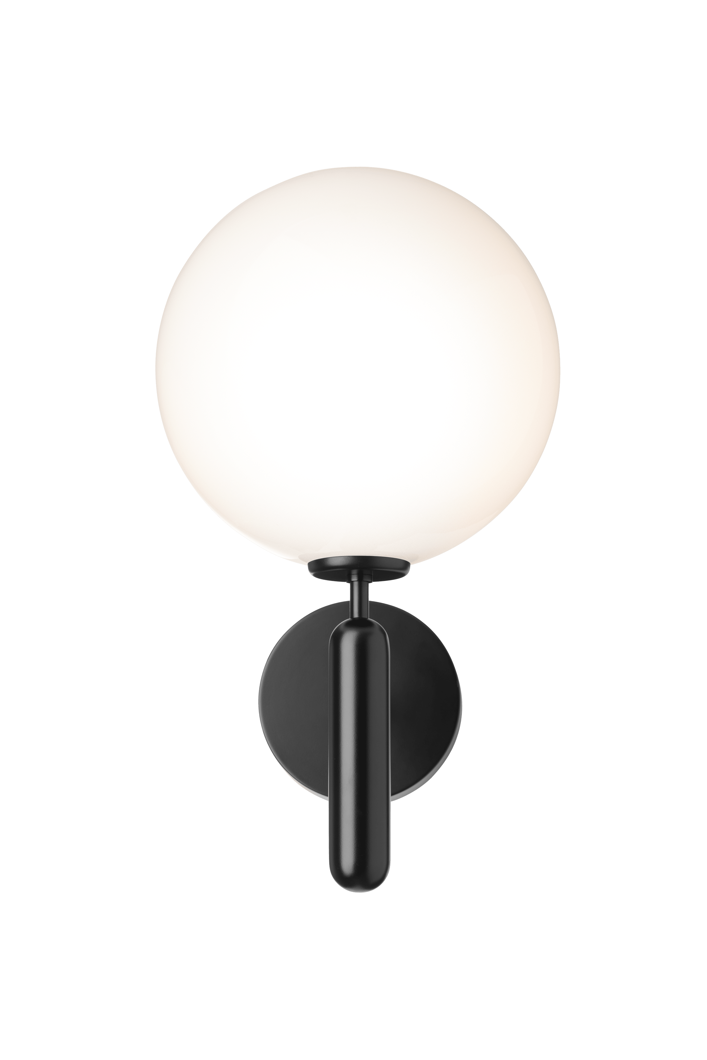 Buitenwandlamp MIIRA zwart met opaalglas