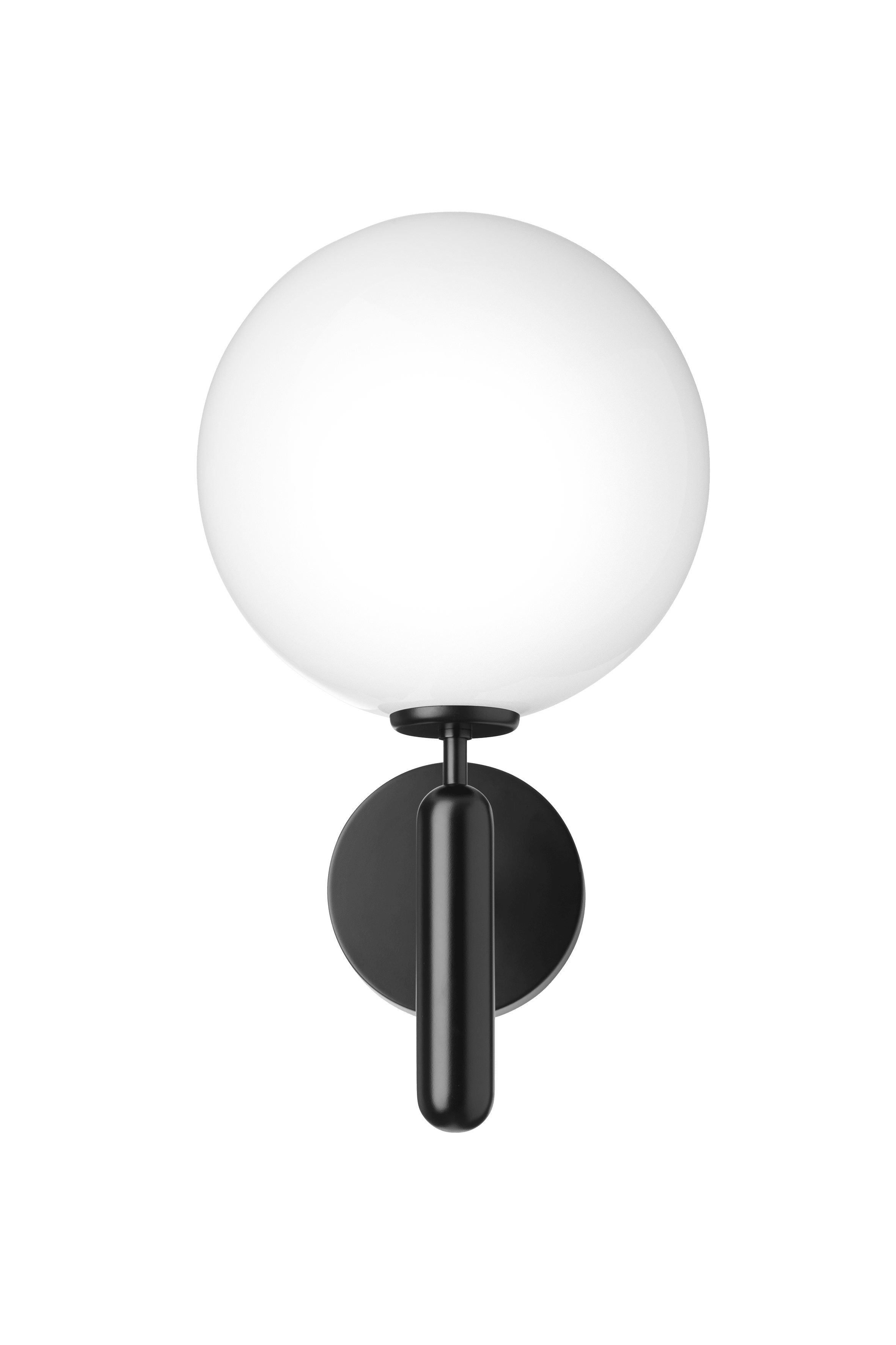 Buitenwandlamp MIIRA zwart met opaalglas
