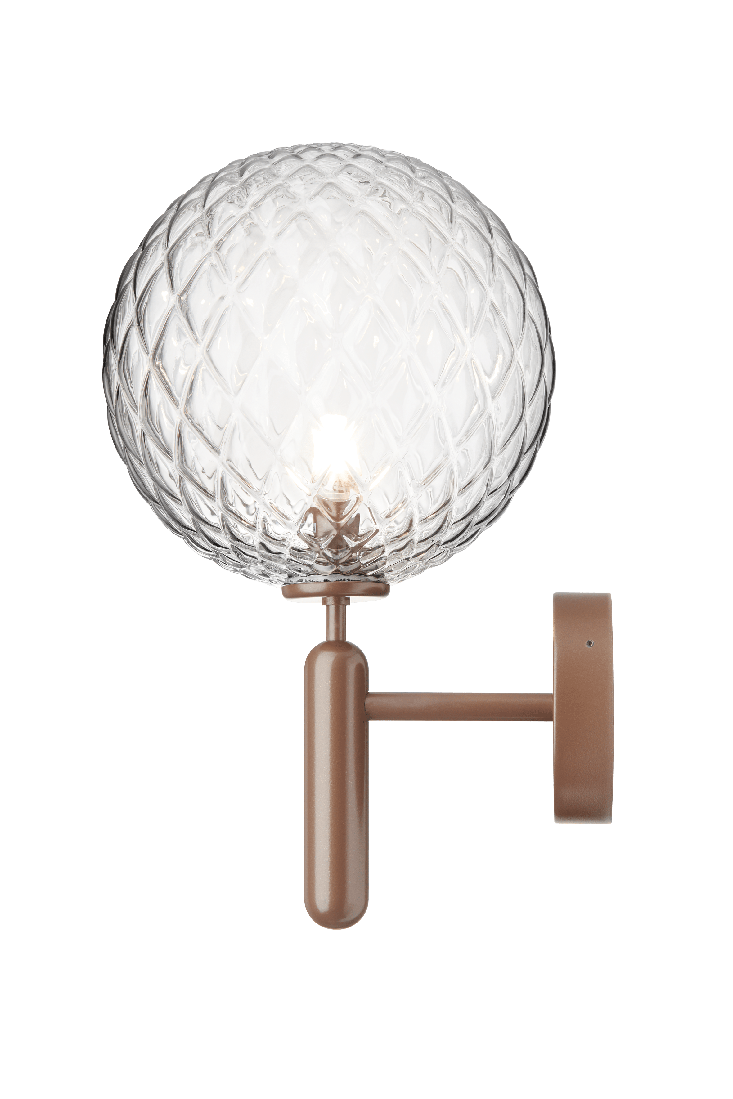 Outdoor Wall Lamp MIIRA Dark Brown with Transparent Glass