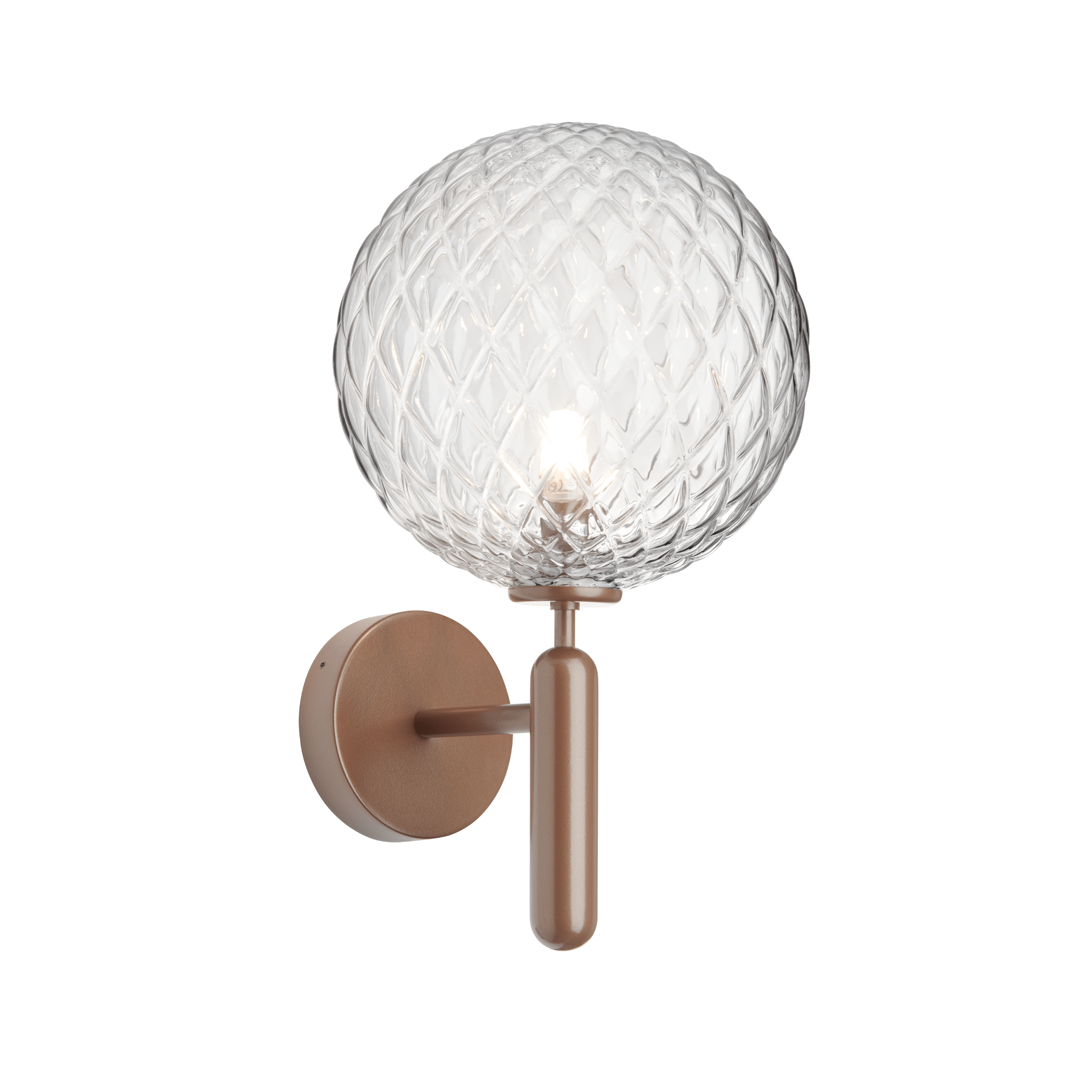 Outdoor Wall Lamp MIIRA Dark Brown with Transparent Glass