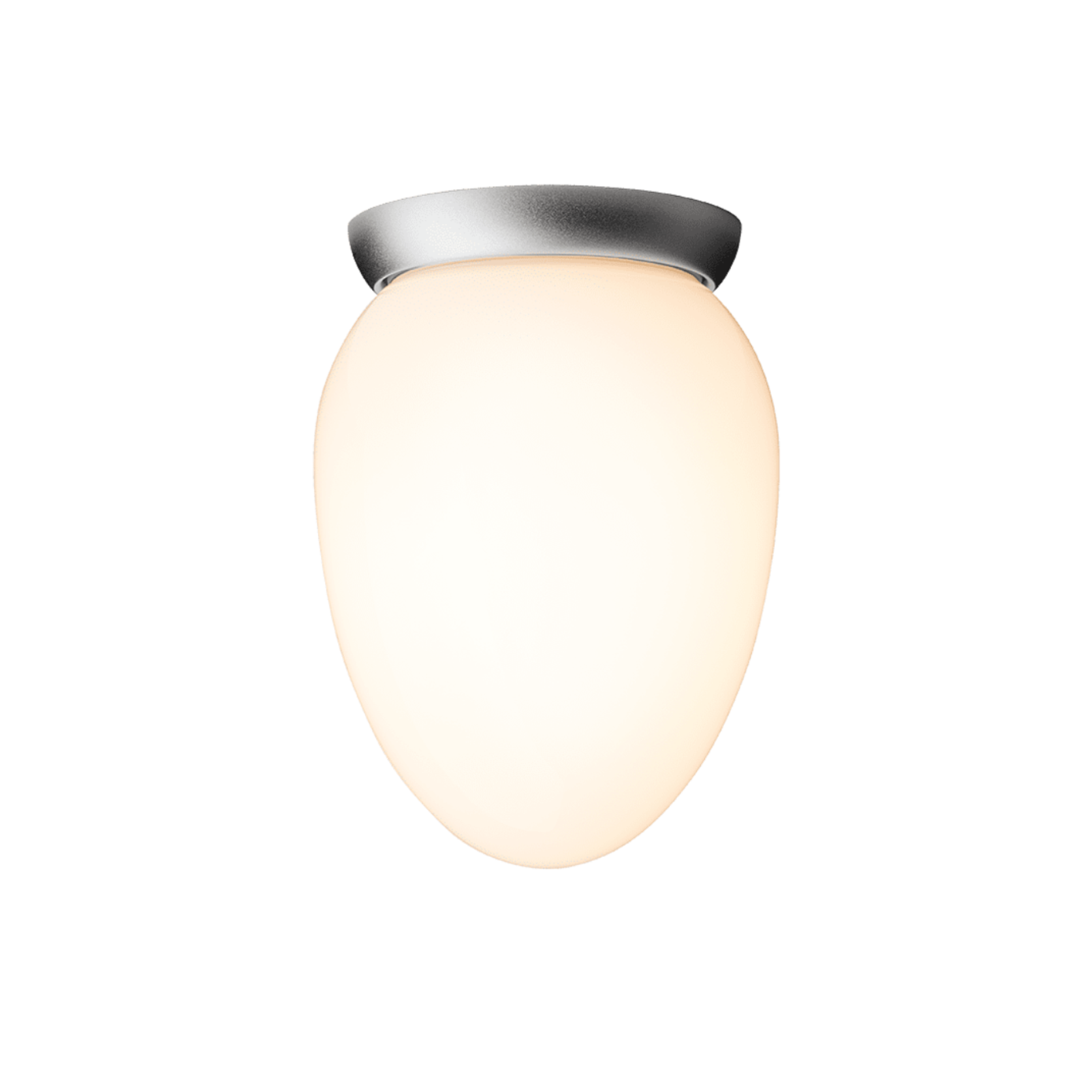 Deckenleuchte RIZZATTO 171 silbernes Metall mit opalem Glas