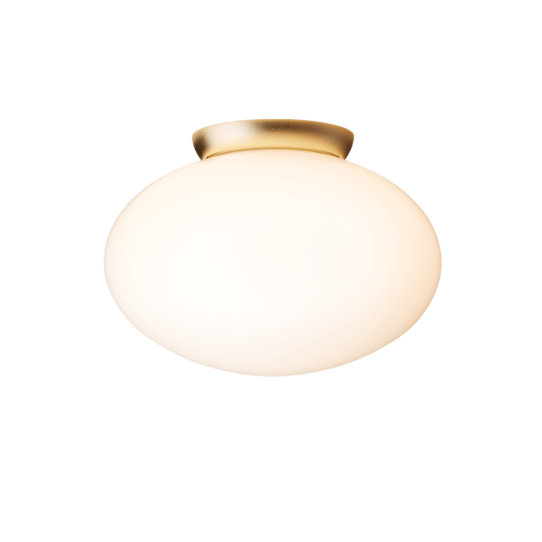 Deckenleuchte RIZZATTO 301 aus Messing mit opalem Glas