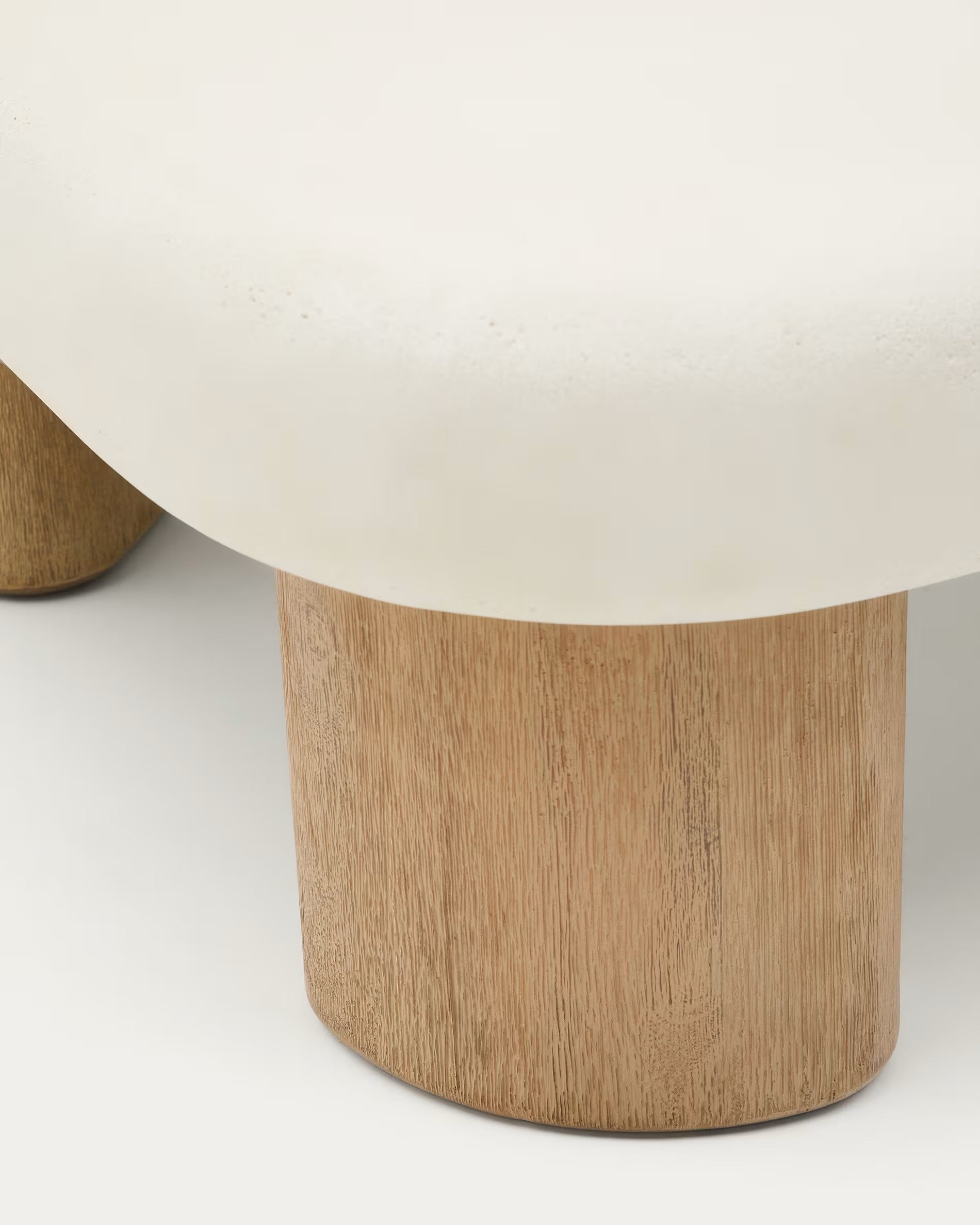 Outdoor Coffee Table LABRA Cement and Acacia Wood
