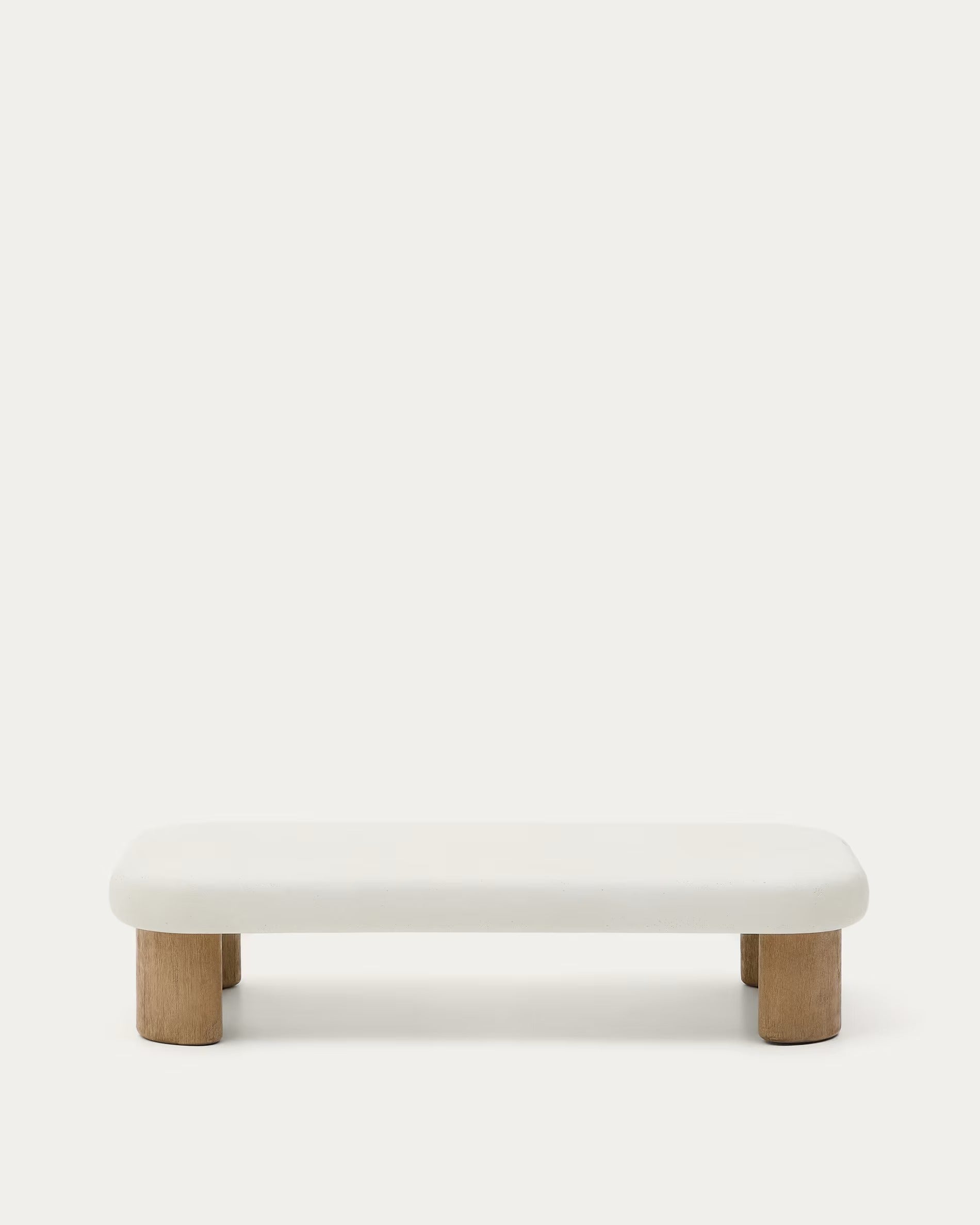 Outdoor Coffee Table LABRA Cement and Acacia Wood