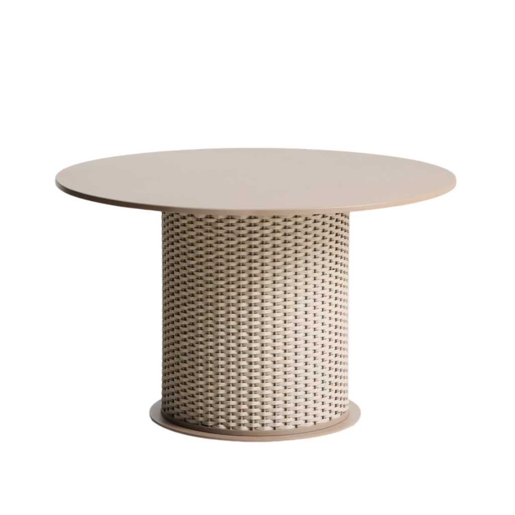 Runder Gartentisch SEDALIS taupe
