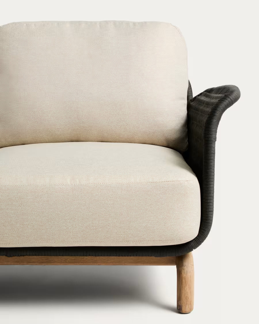 Tweedelige tuinbank ALIPA beige met zwart