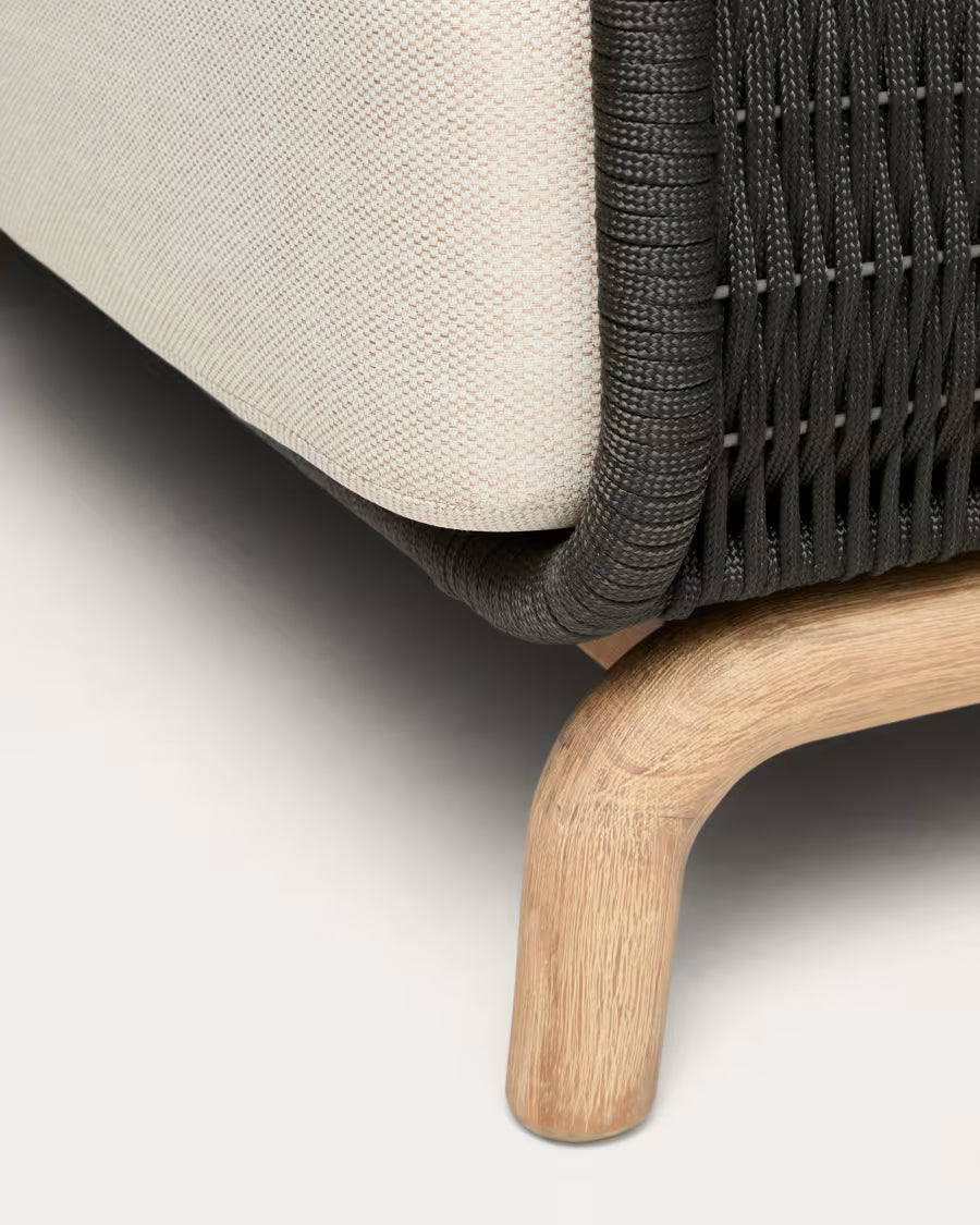 Tweedelige tuinbank ALIPA beige met zwart