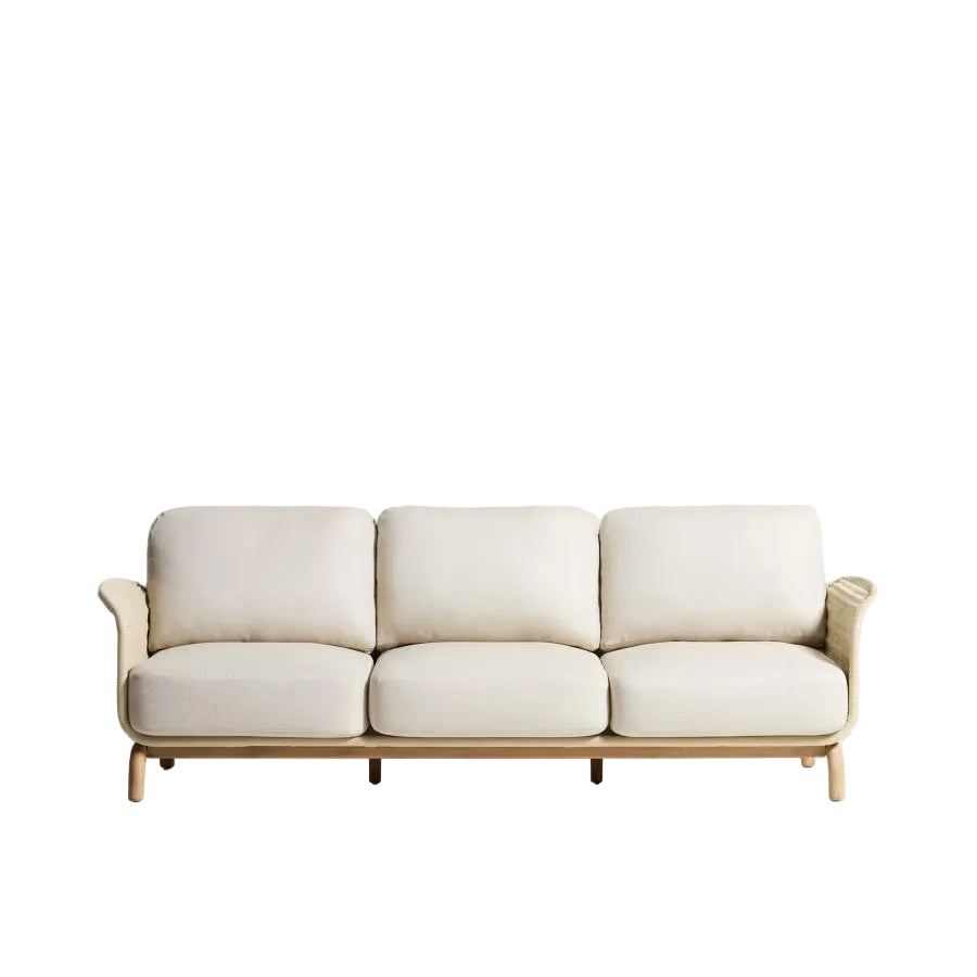 ALIPA Beige 3-Seater Garden Sofa