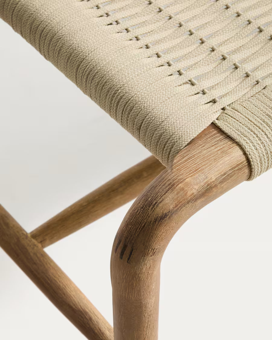 Buitenbank ALIPA beige met acaciahout