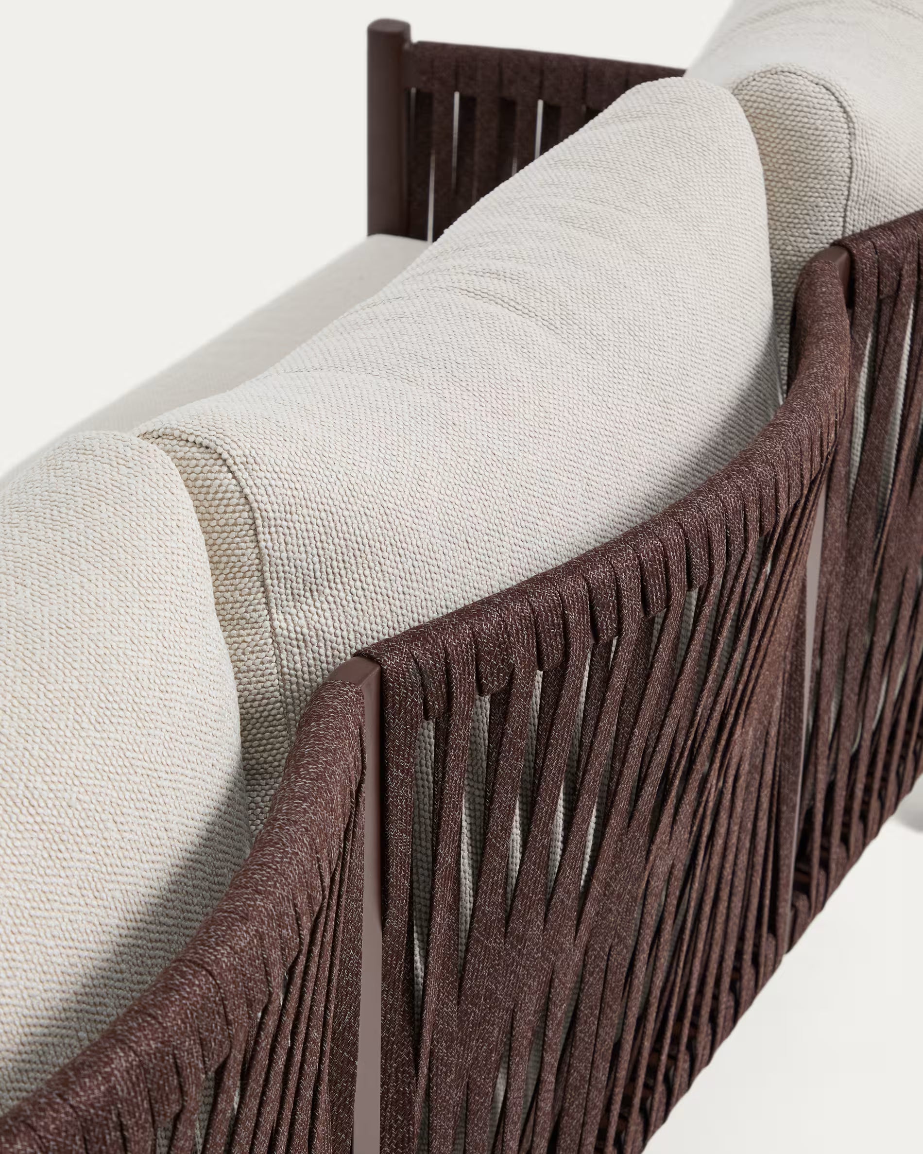Gartenmöbelset ALERIA beige mit dunklem Gestell