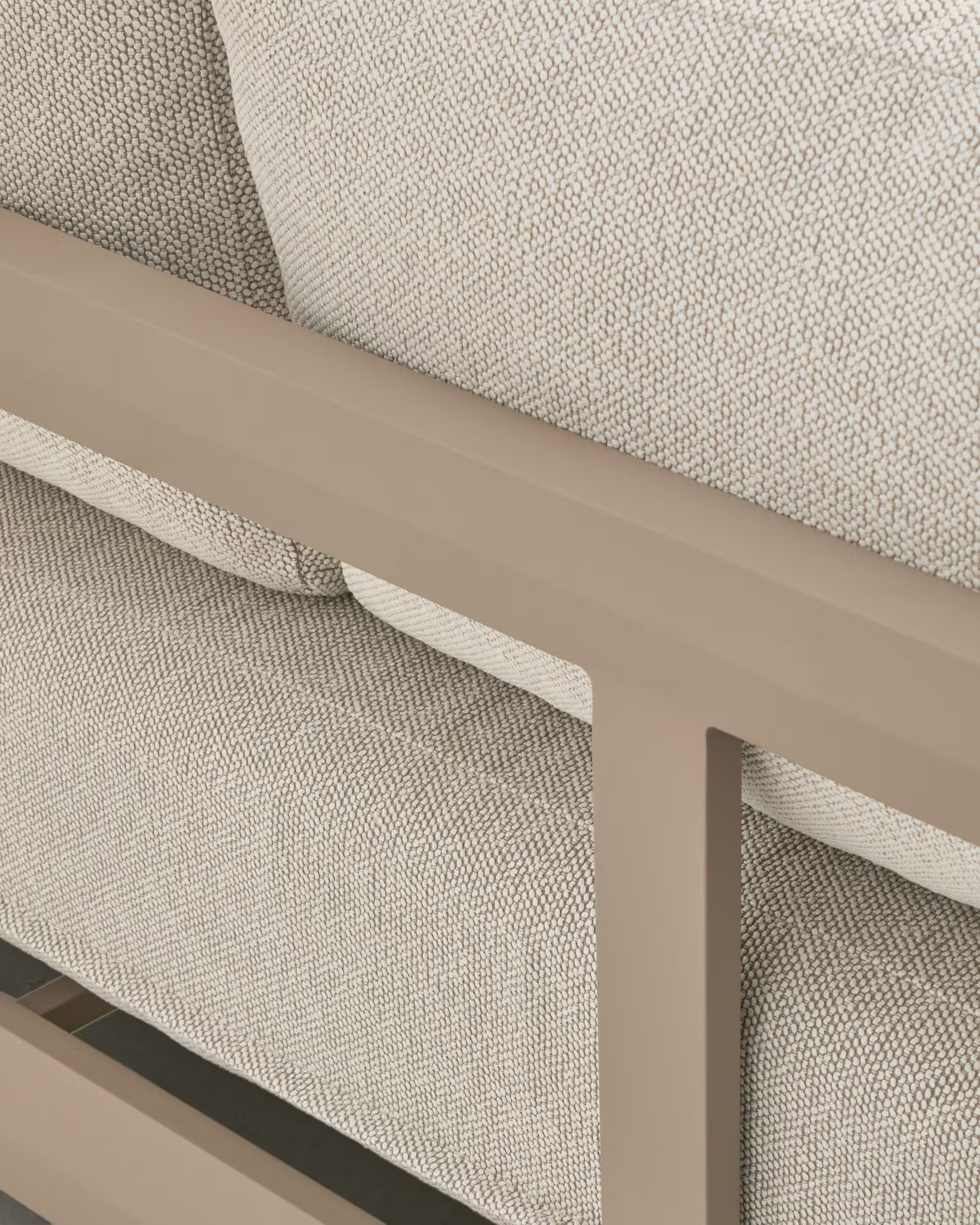 Tuinbank 3-zits NERANO lichtbeige met grijsbeige basis