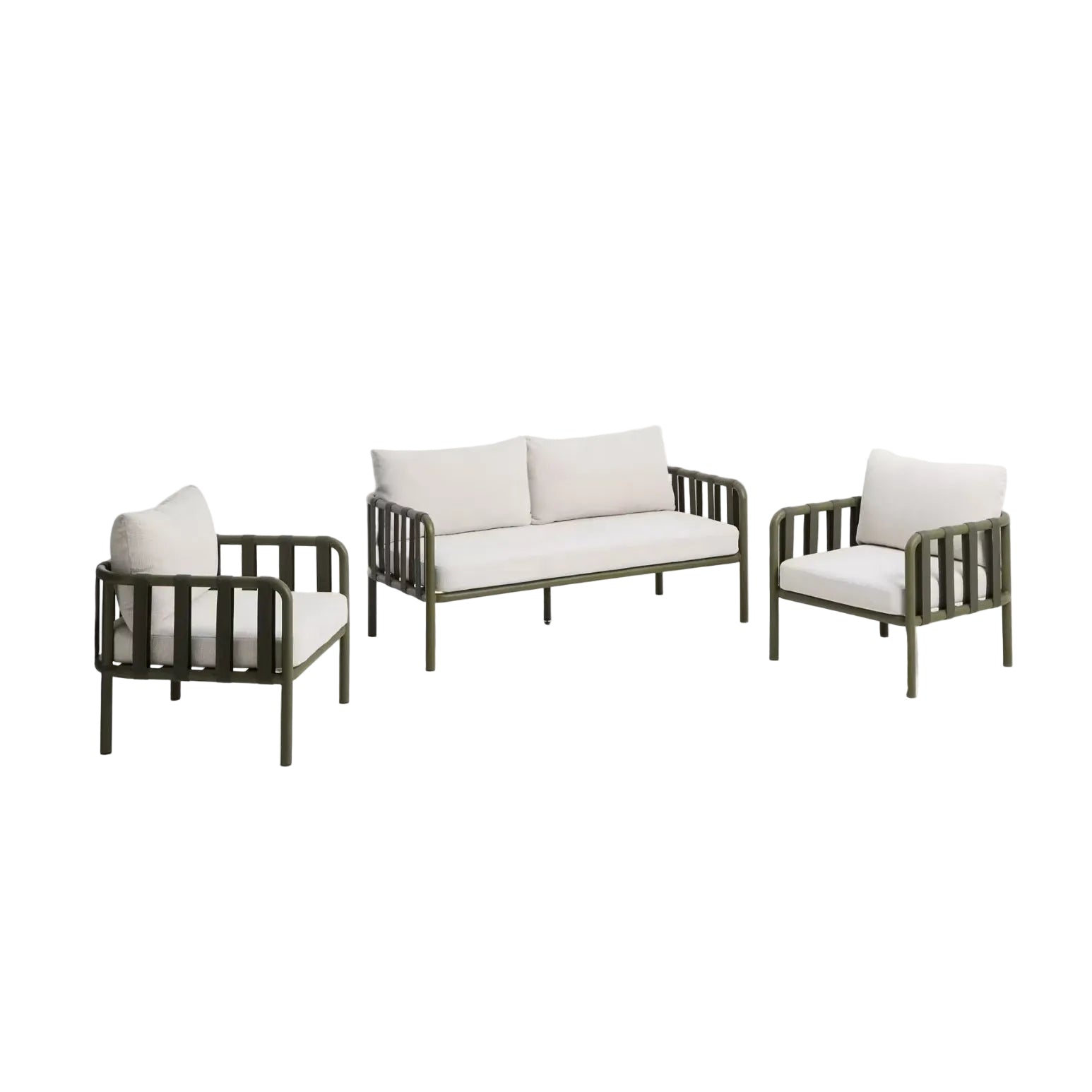 Tuinset OMALA lichtbeige met groene basis
