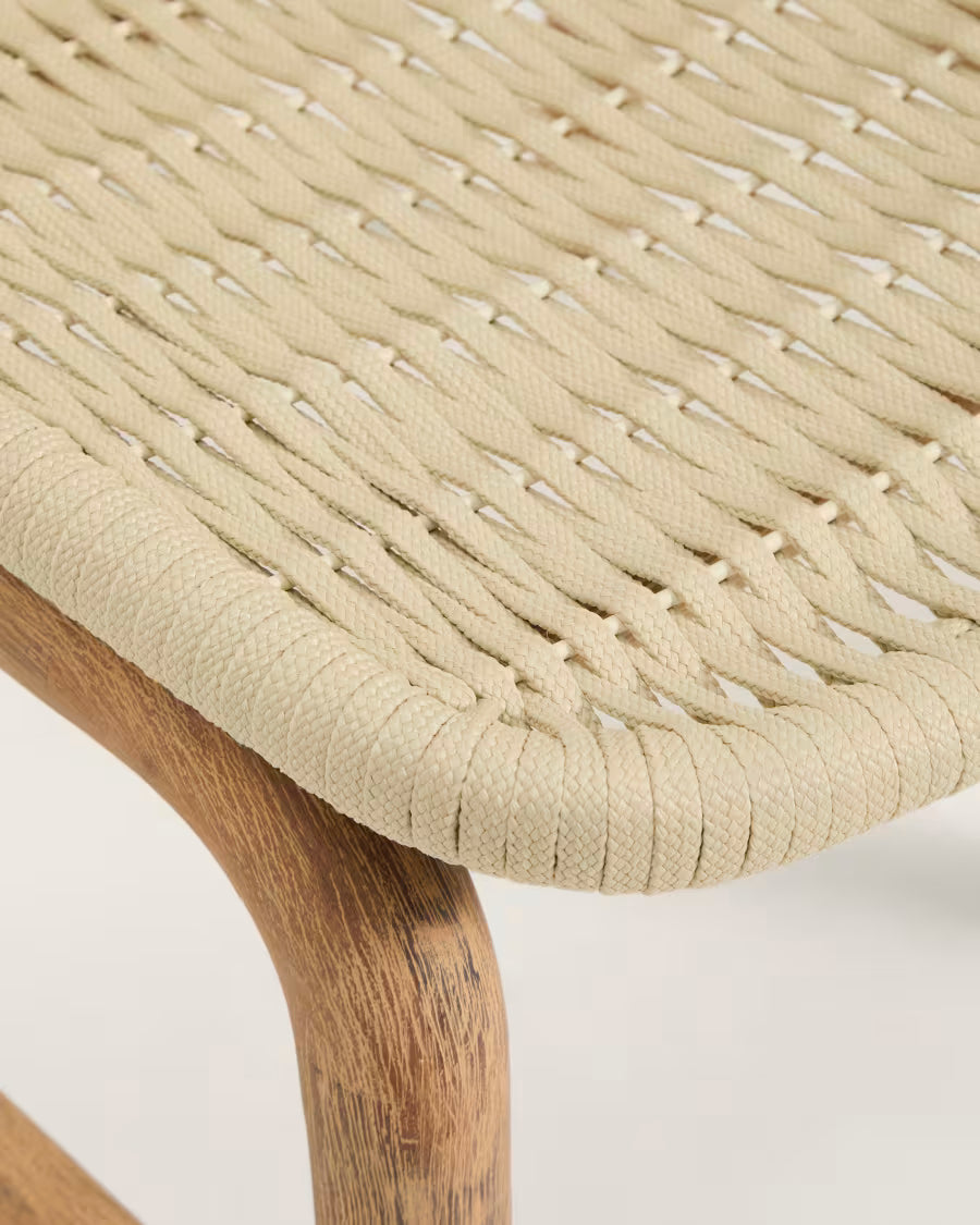 Tuinset SORI van acaciahout met beige afwerking