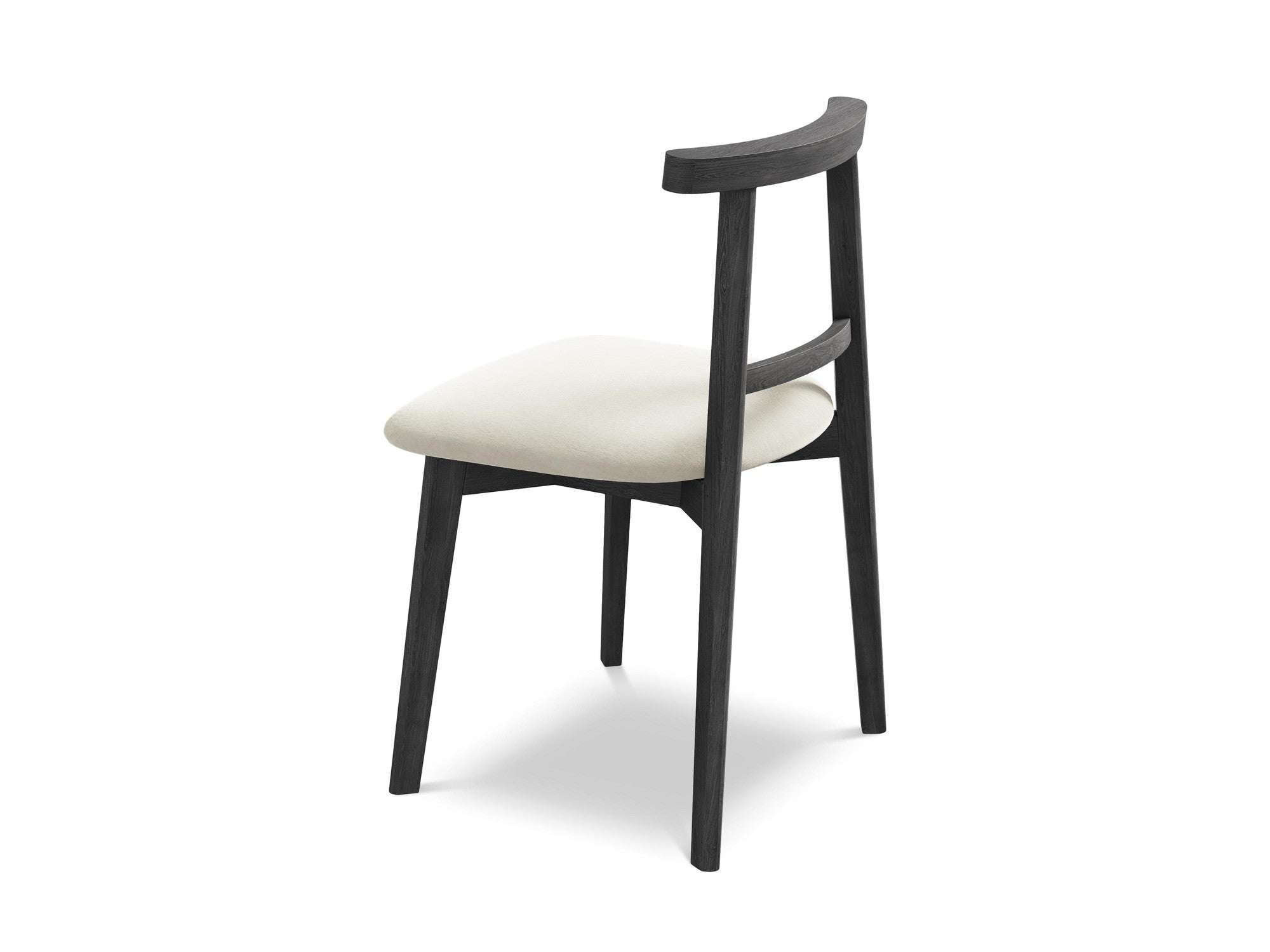 Velvet Chair OHELO Light Beige with Black Beech Base