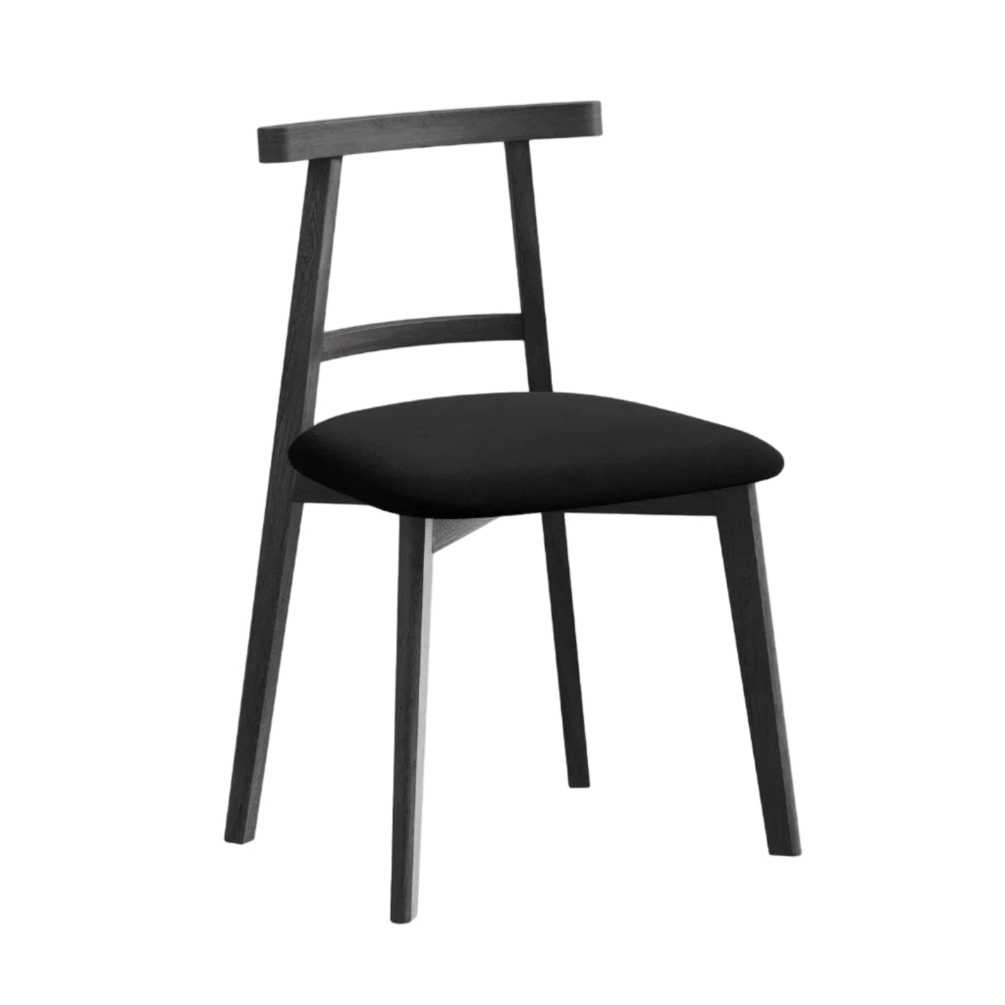 Velvet Chair OHELO Black with Black Beech Base
