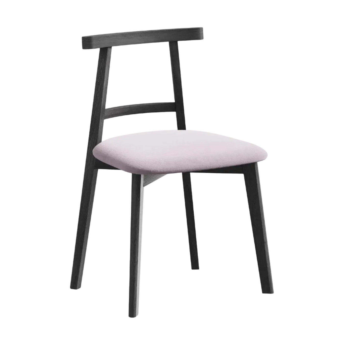 Velvet Chair OHELO Lavender with Black Beech Base
