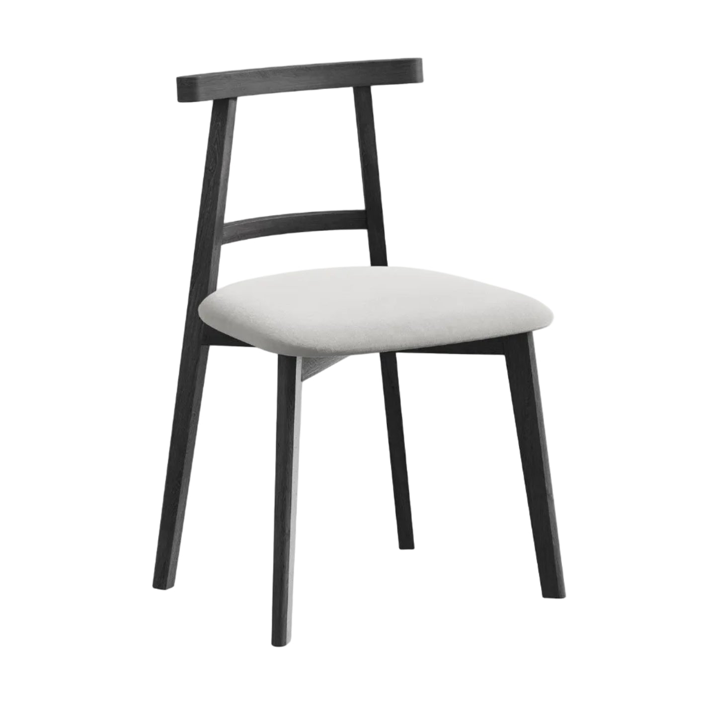 Velvet Chair OHELO Silver with Black Beech Base