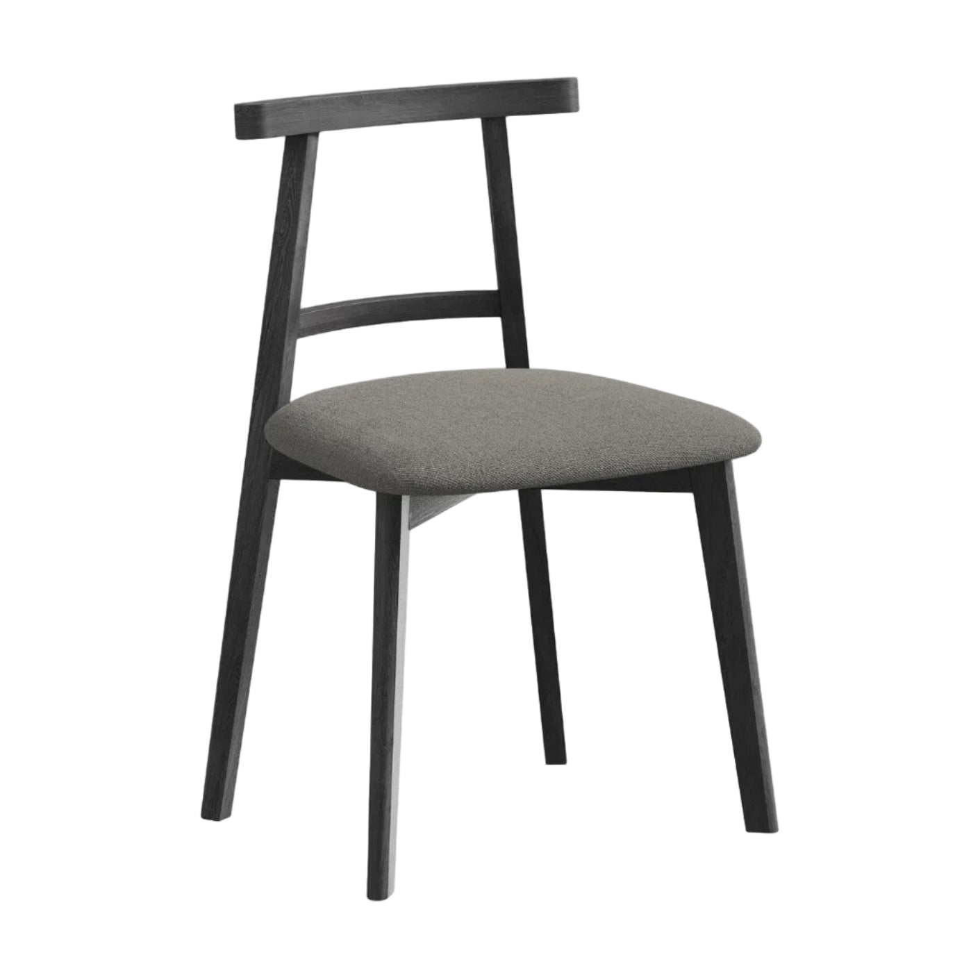 OHELO stoel donkergrijs met zwarte beukenhouten basis