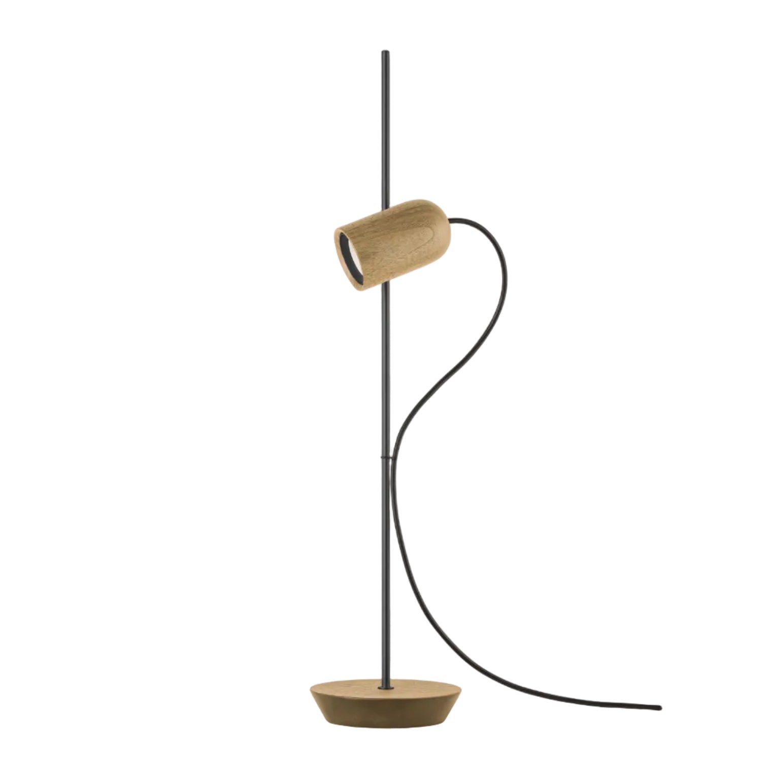 ONFA Table Lamp in Oak Wood with Graphite Finish