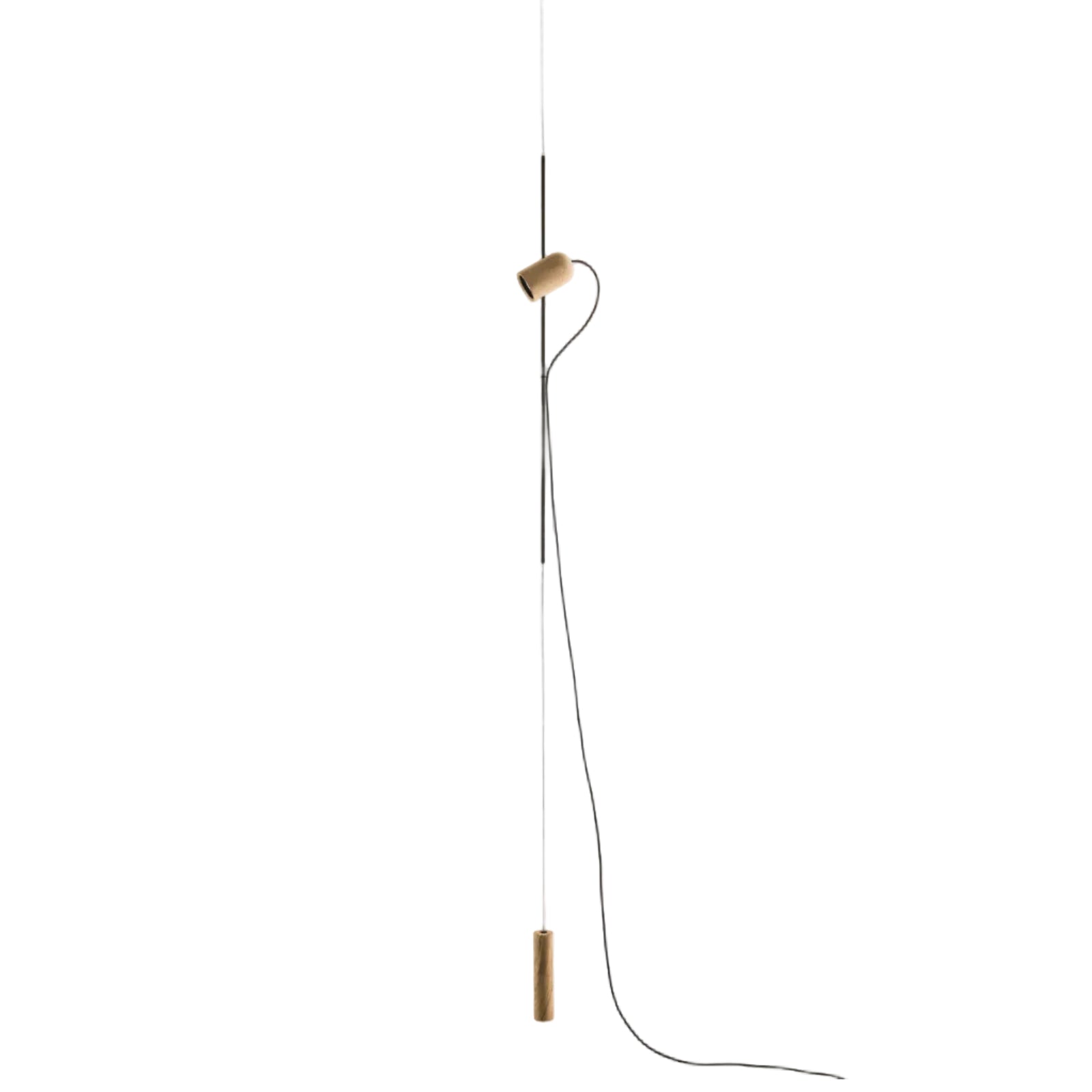 ONFA Pendant Lamp in Oak Wood with Graphite Finish