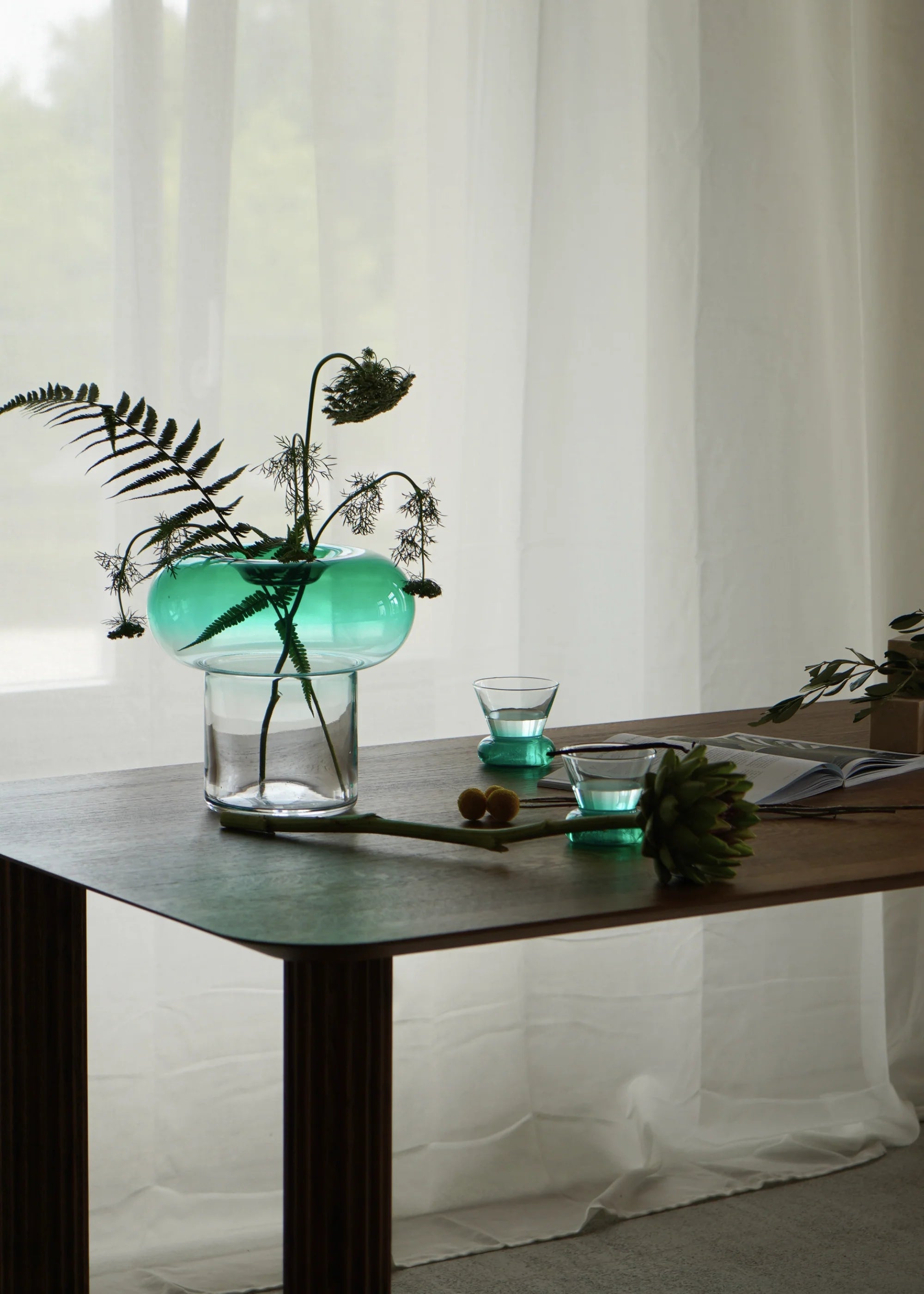 Vaas ORIO groen mondgeblazen glas