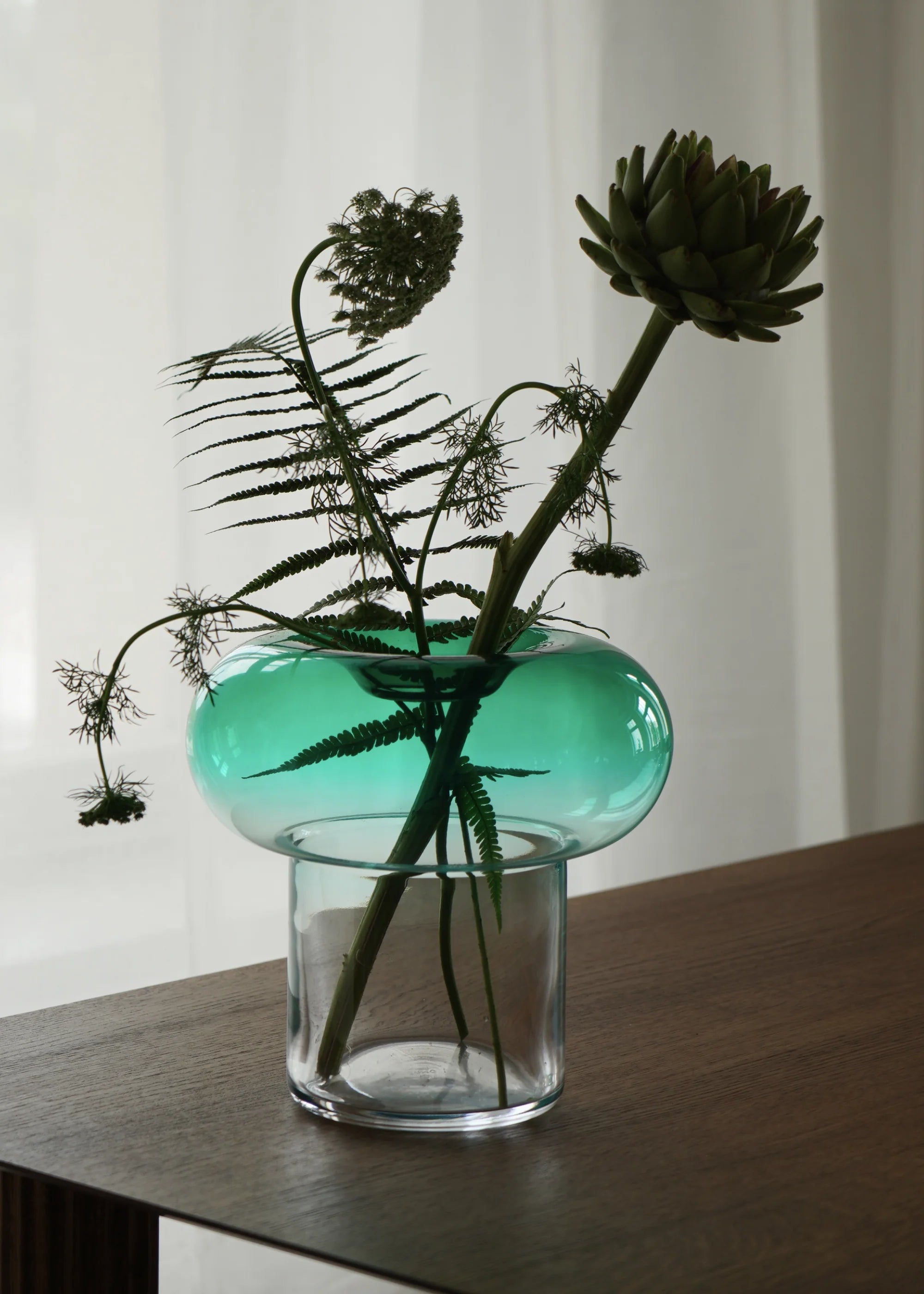 Vaas ORIO groen mondgeblazen glas