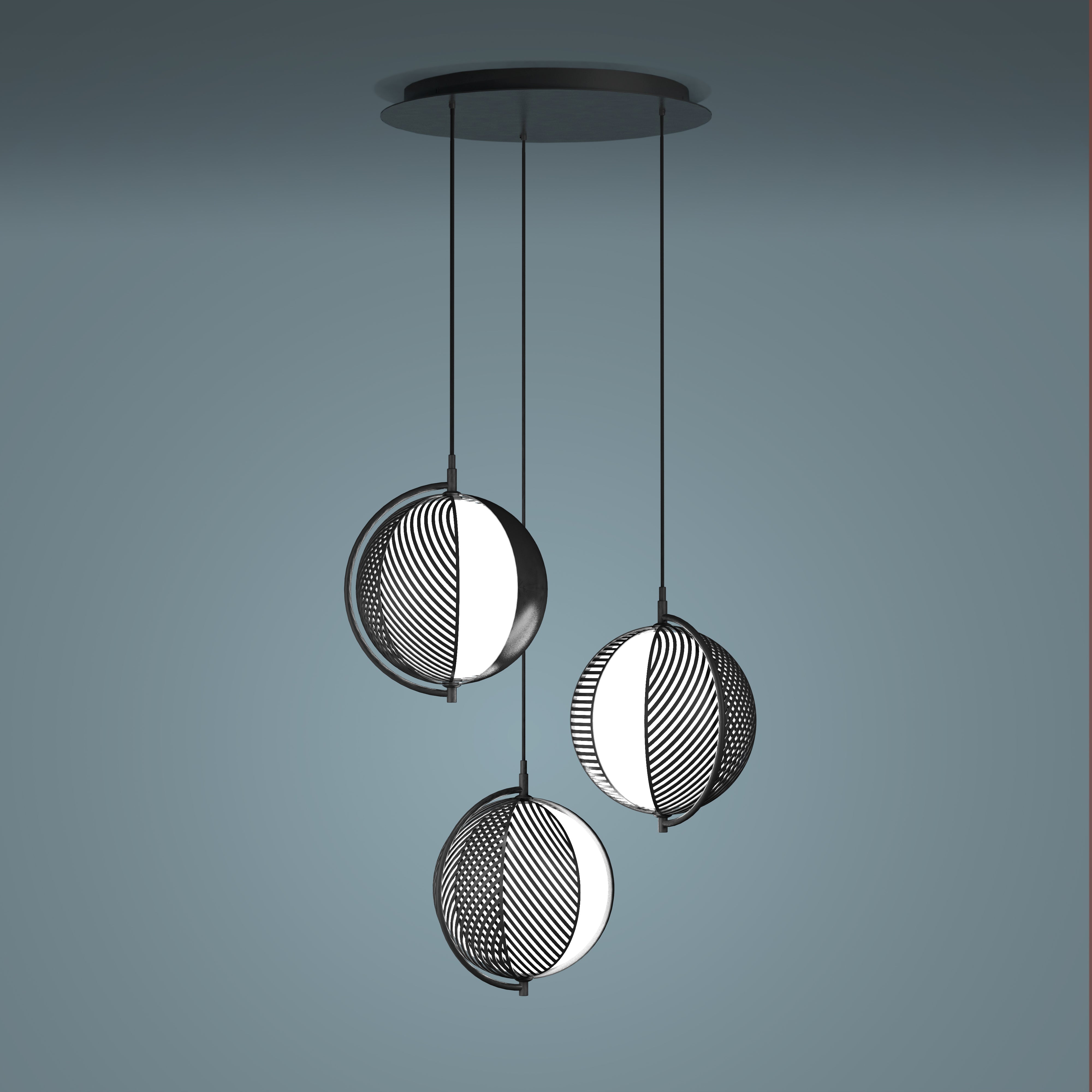 Kroonluchter MONDO TRIPLETTE zwart