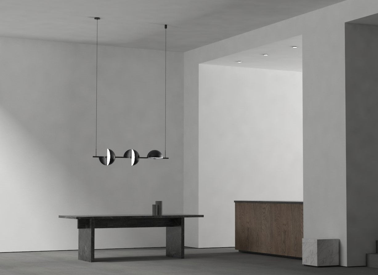 Hanglamp TRAPEZE TRIPLETTE zwart