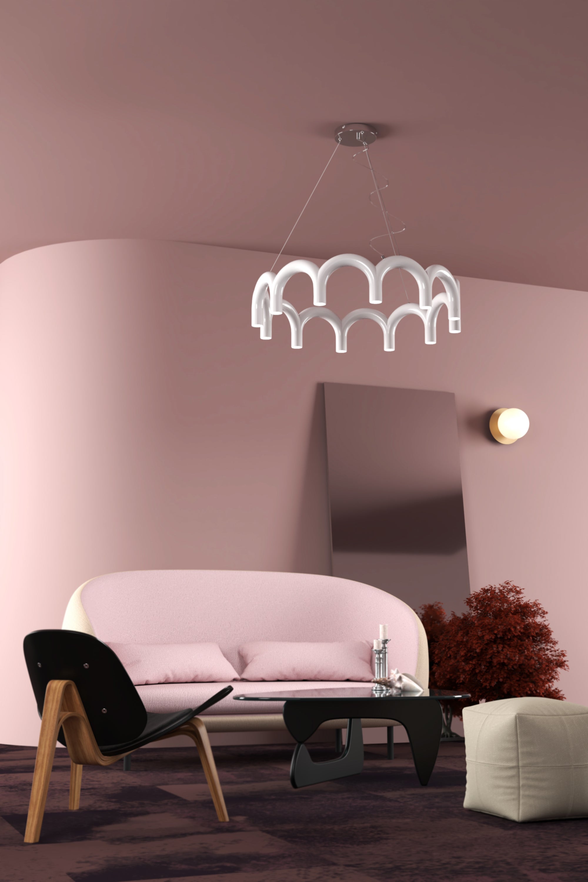 ARCH CIRCLE black pendant lamp