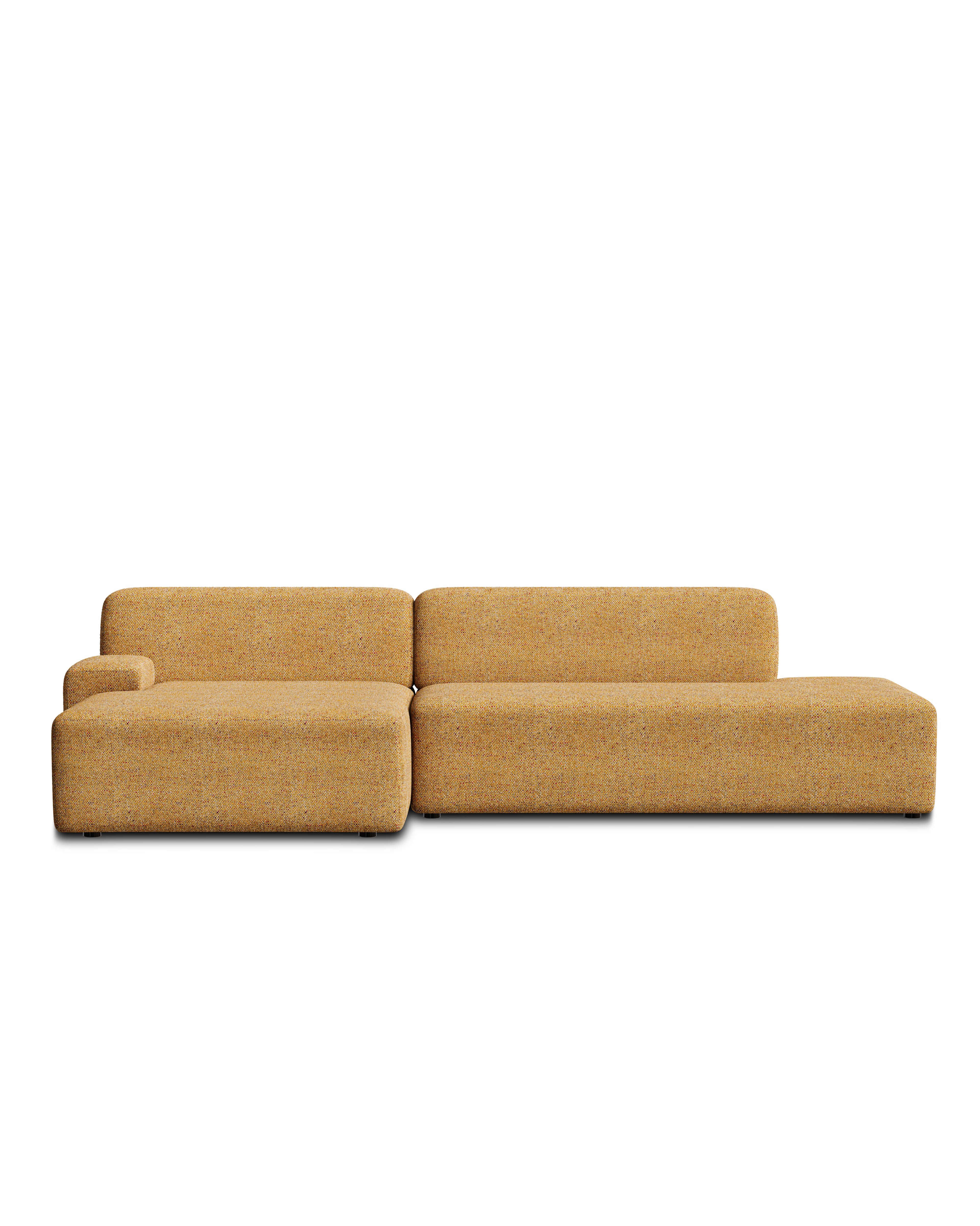 Offene linke modulare Eckcouch UMI herbstlich orange