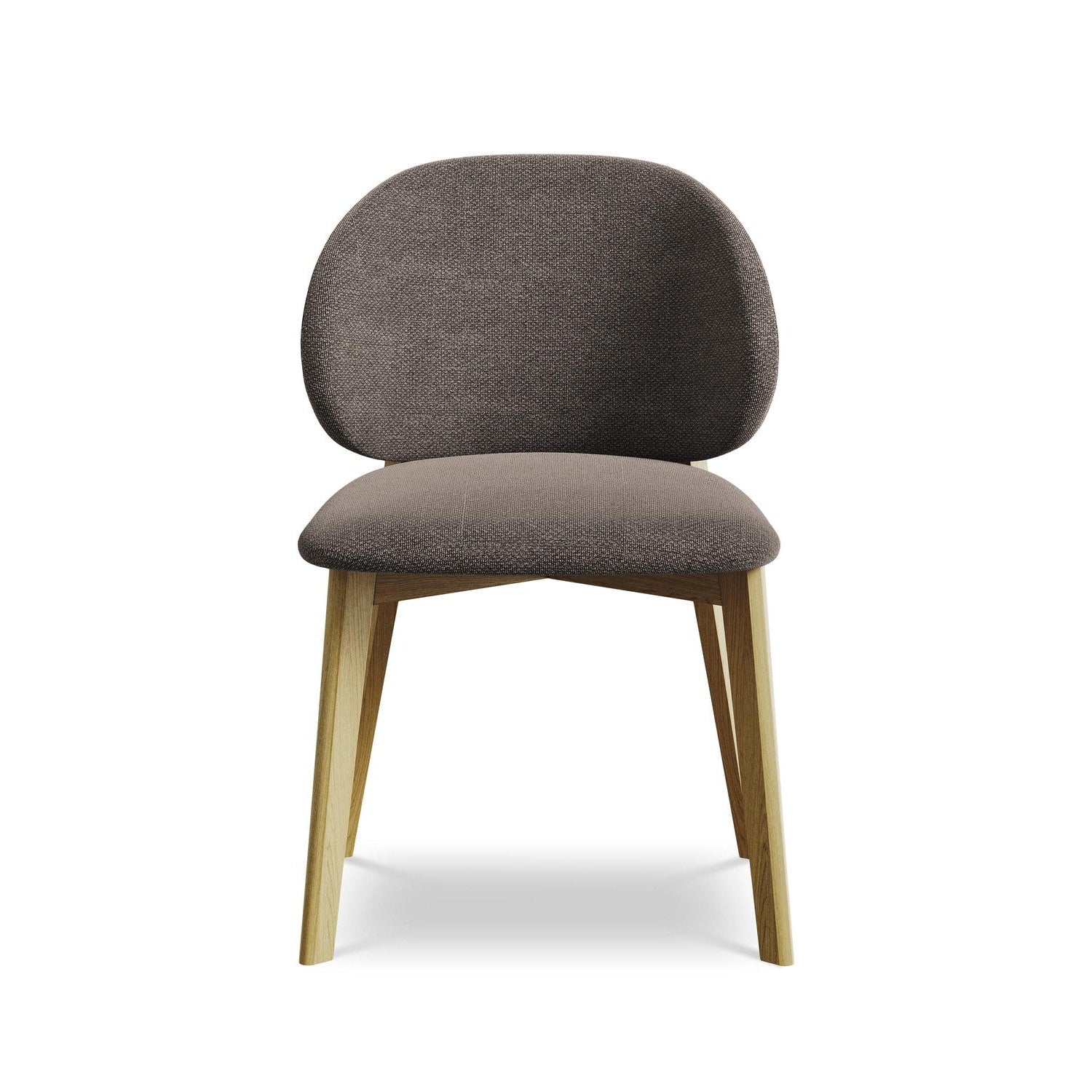 Stoel PAHOA chocolade boucle met beuken basis