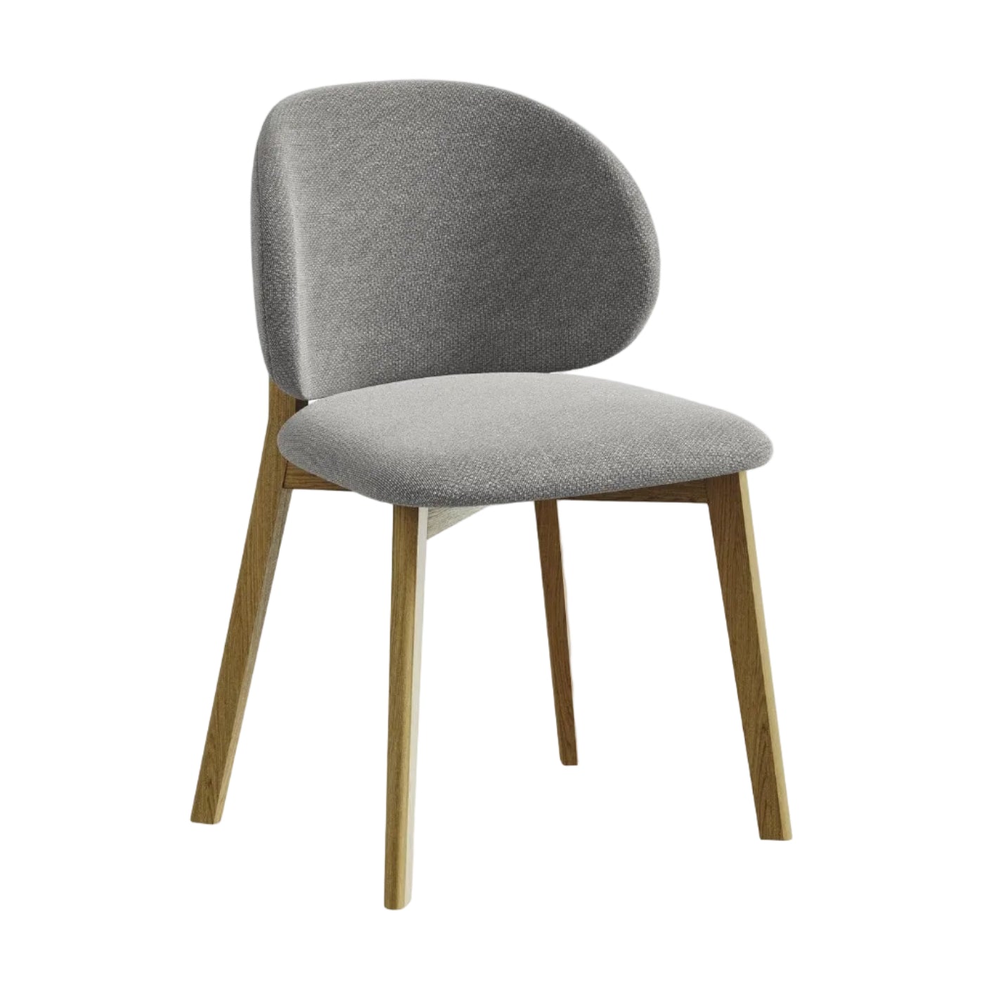 PAHOA Chair in Light Gray Boucle with Beech Base