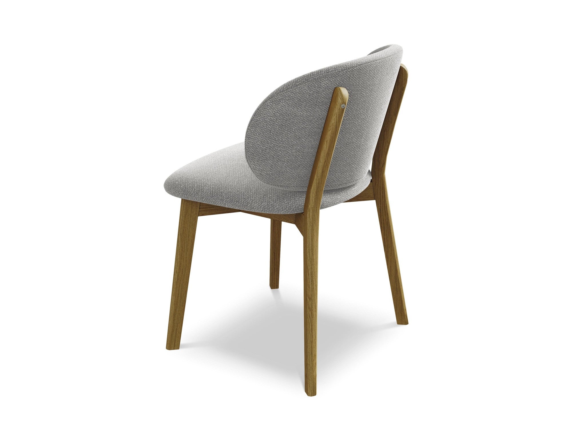 PAHOA Chair in Light Gray Boucle with Beech Base